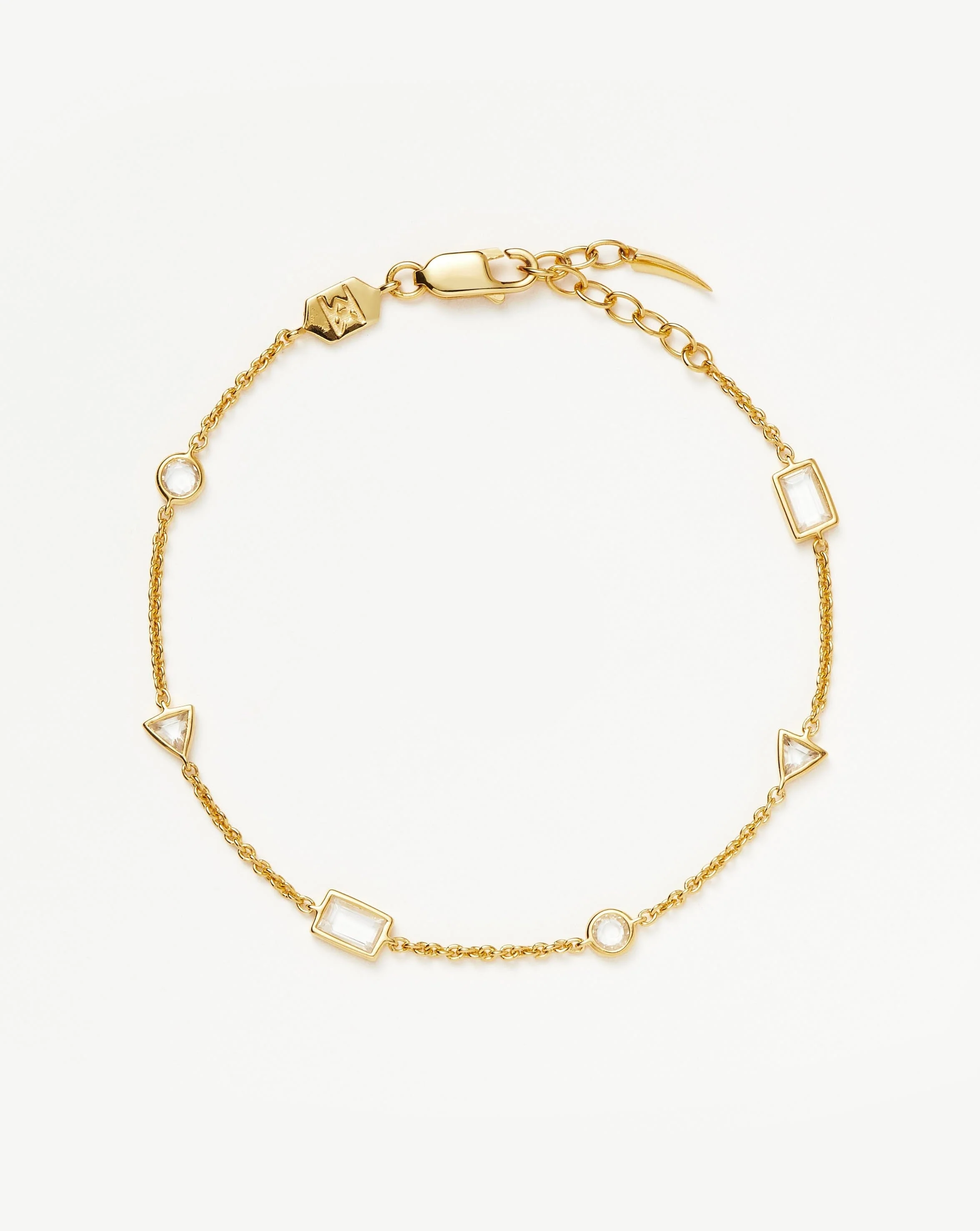 Floating Stone Charm Bracelet | 18k Gold Vermeil