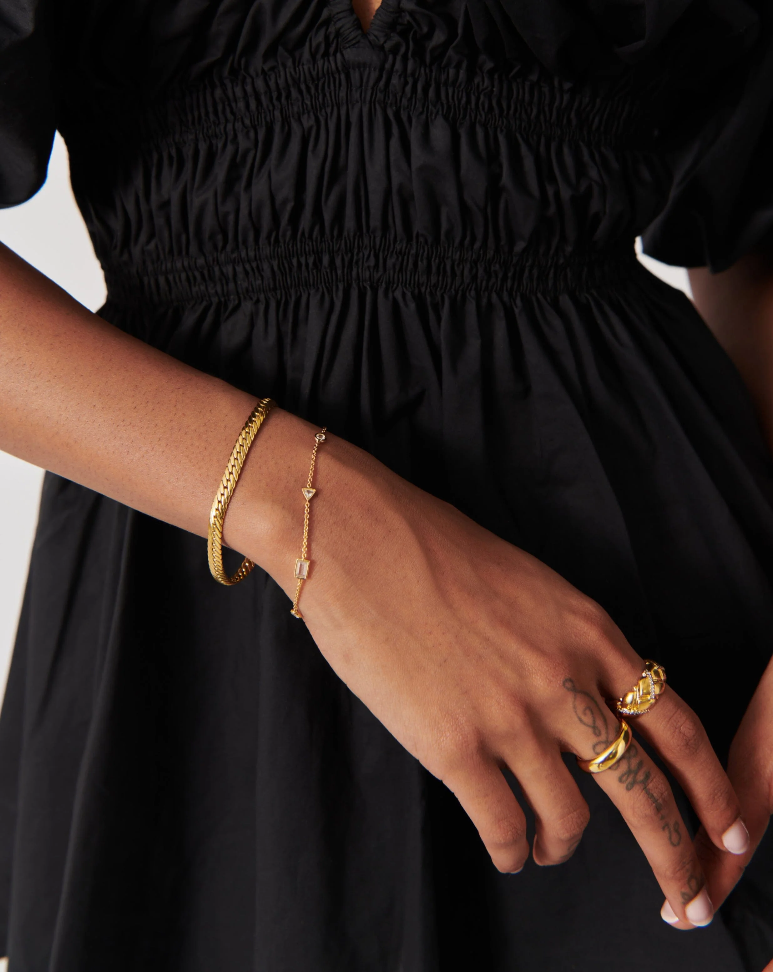 Floating Stone Charm Bracelet | 18k Gold Vermeil - Image 3