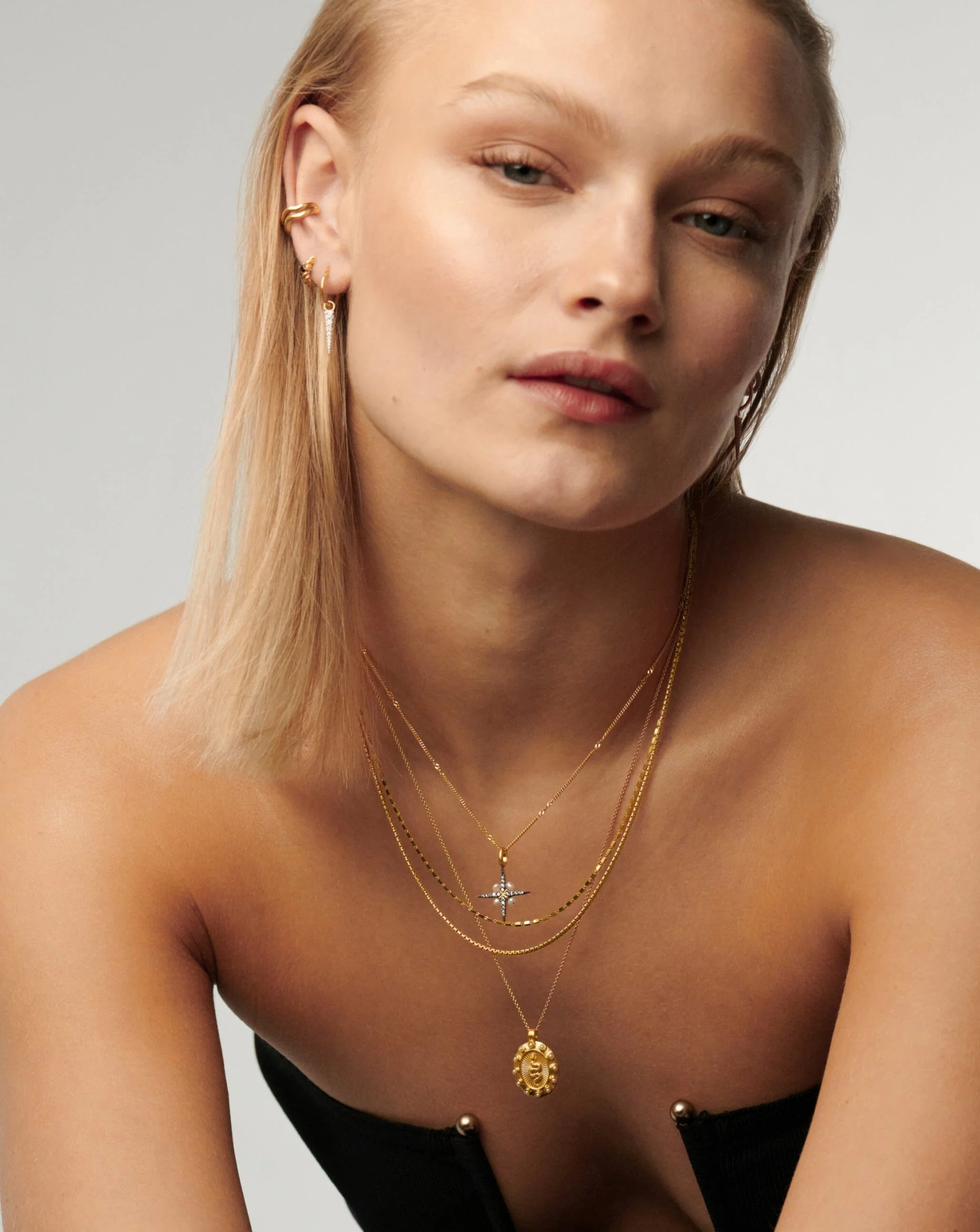 Box Link Double Chain Necklace | 18k Gold Vermeil - Image 5