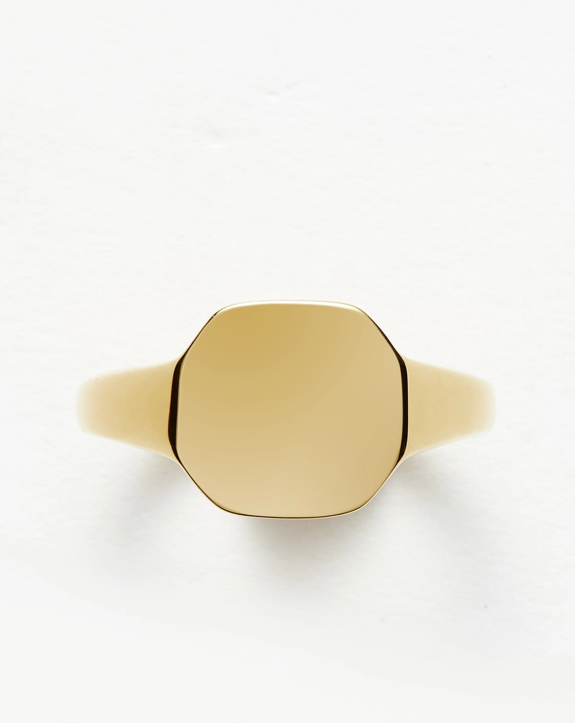 Engravable Octa Signet Ring | 18k Gold Vermeil - Image 5