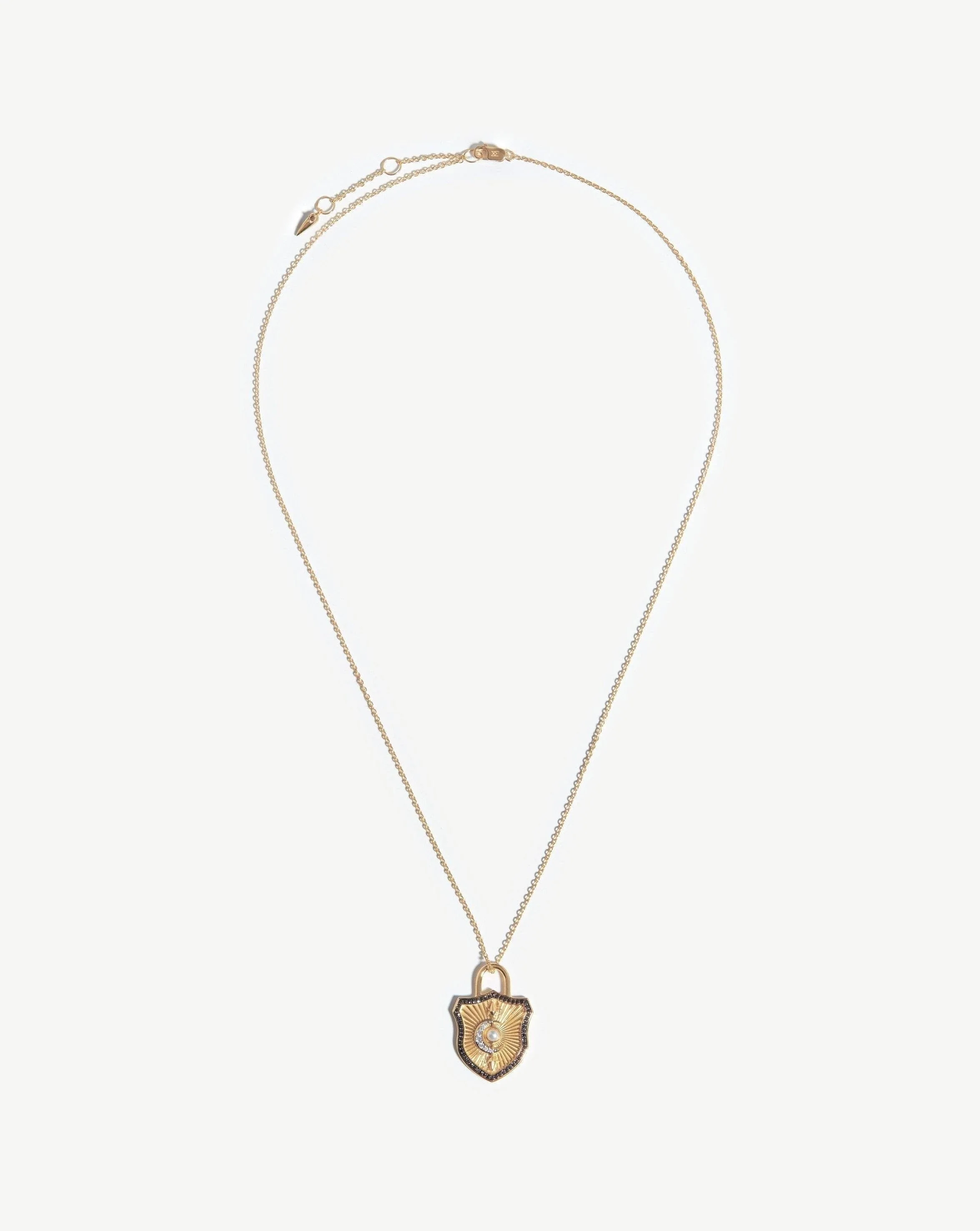 Harris Reed Solid Gold Shield Necklace | - Image 4