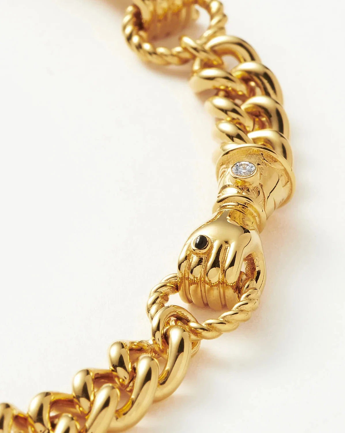 Harris Reed In Good Hands Charm Bracelet | 18k Gold Plated/Black Onyx & Pearl - Image 3