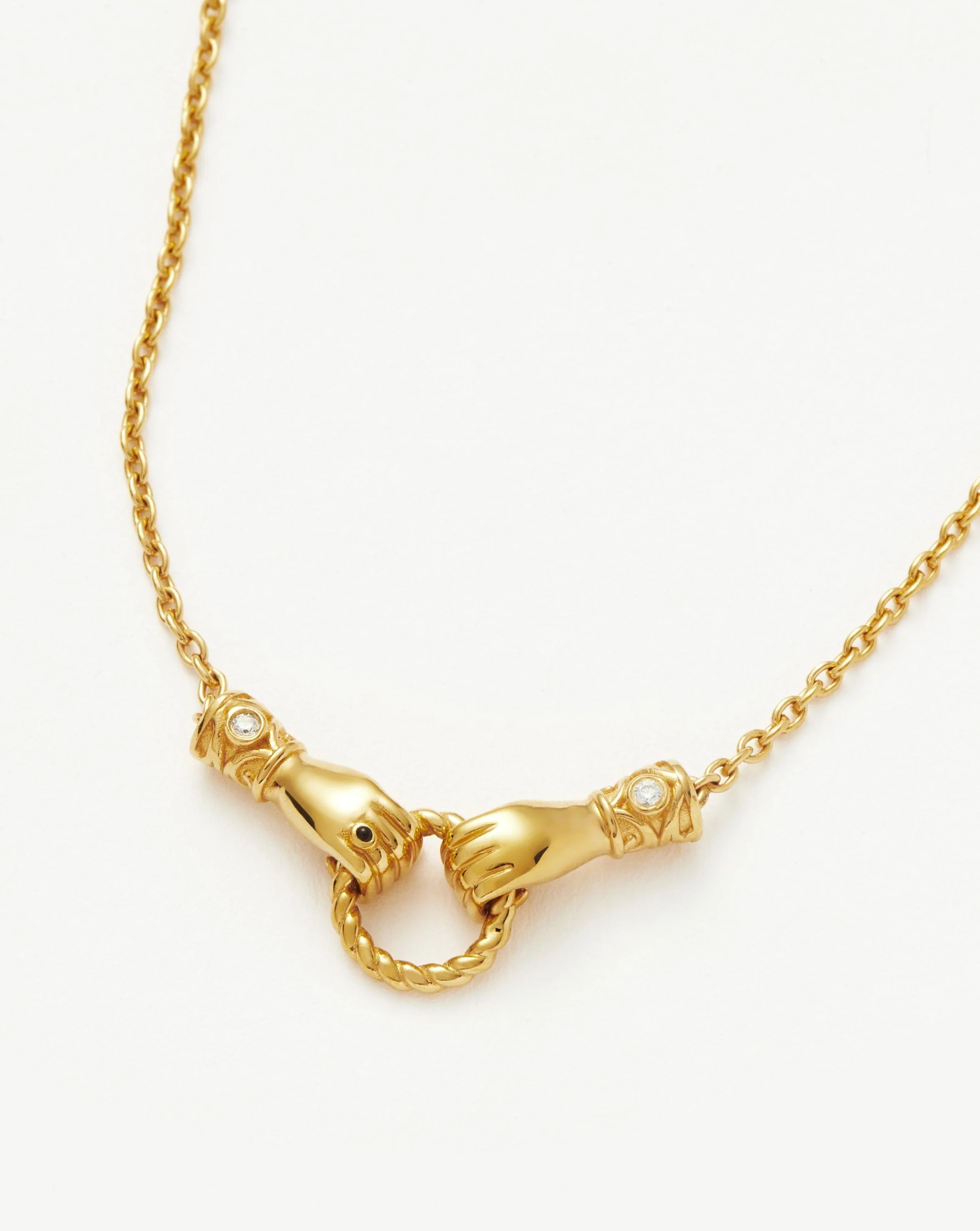 Harris Reed In Good Hands Slider Bracelet | 18k Gold Plated/Cubic Zirconia & Black Onyx - Image 4