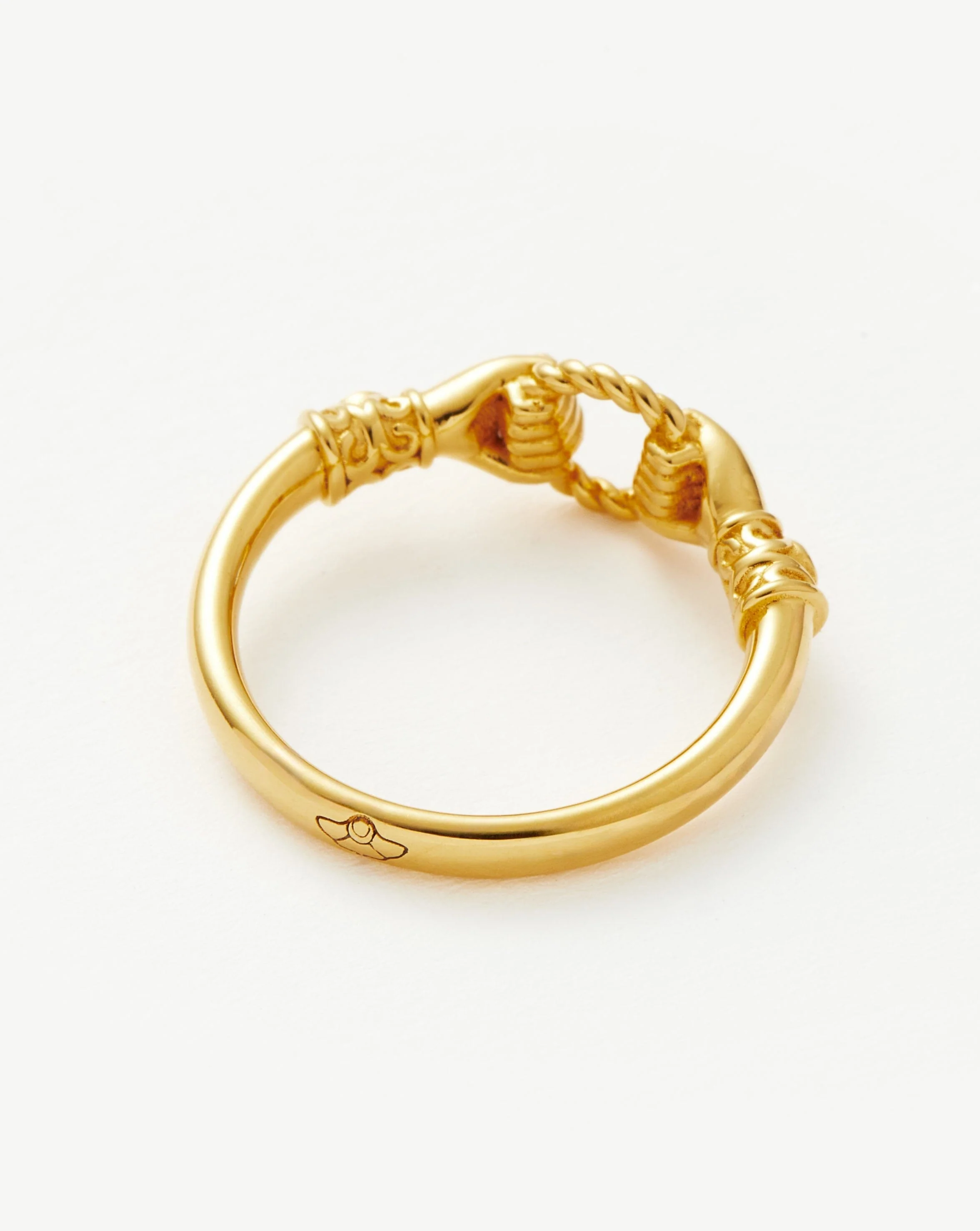 Harris Reed In Good Hands Stacking Ring | 18k Gold Plated/Cubic Zirconia & Black Onyx - Image 5