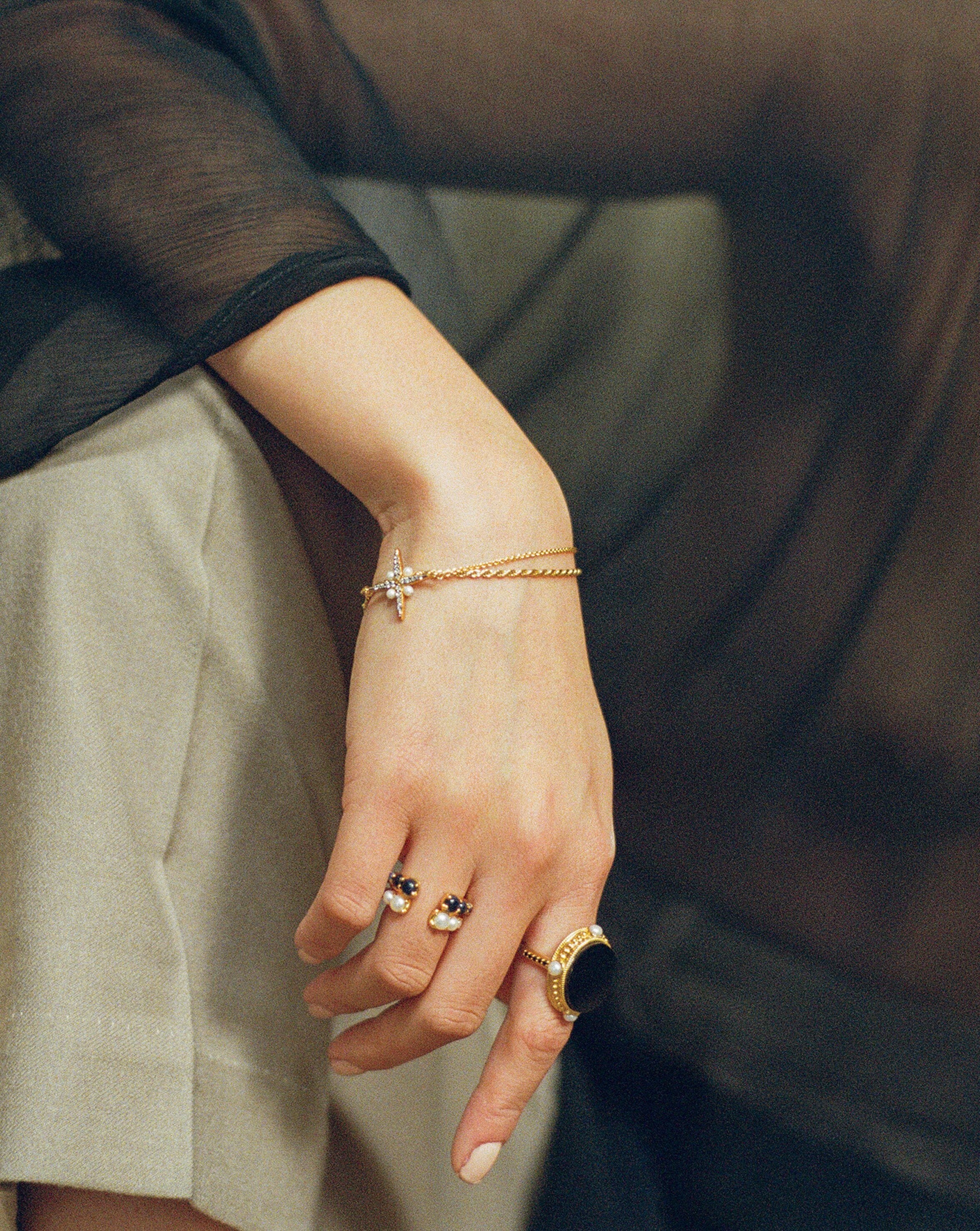 Harris Reed Pearl North Star Bracelet | 18k Gold Vermeil/Pearl - Image 3
