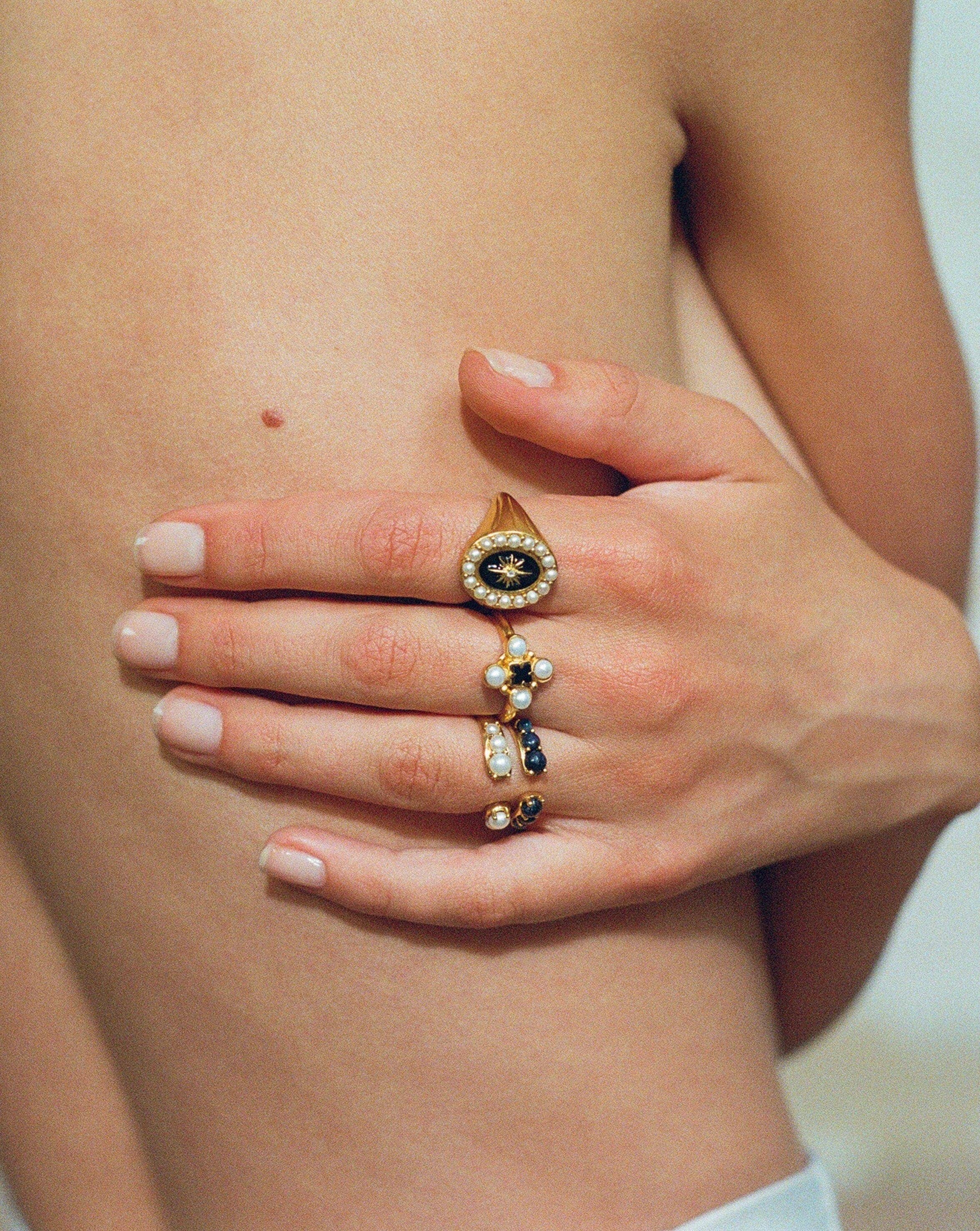 Harris Reed Openness Ring | 18k Gold Vermeil/Pearl - Image 2