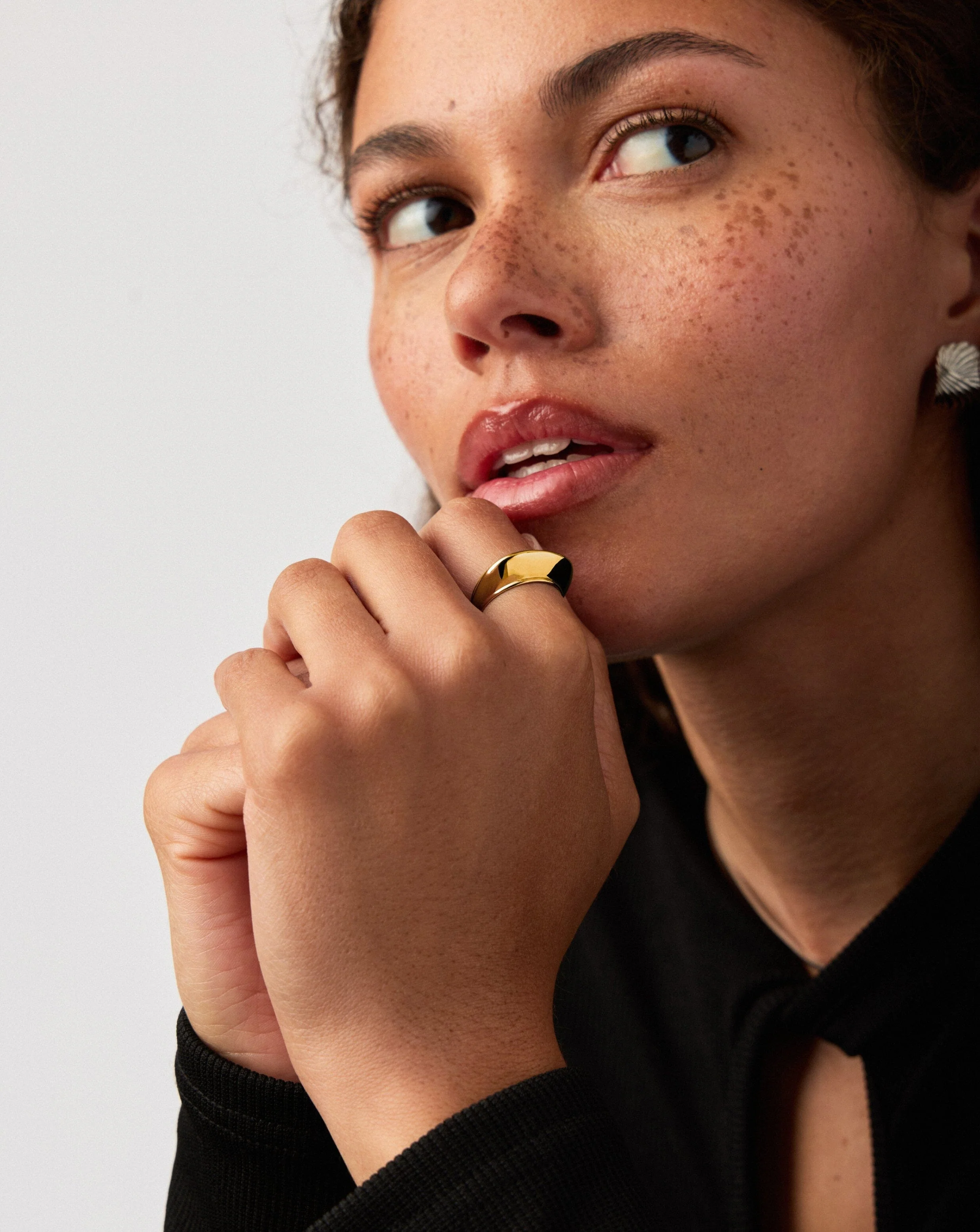 Hera Dome Stacking Ring | 18k Gold Vermeil - Image 3