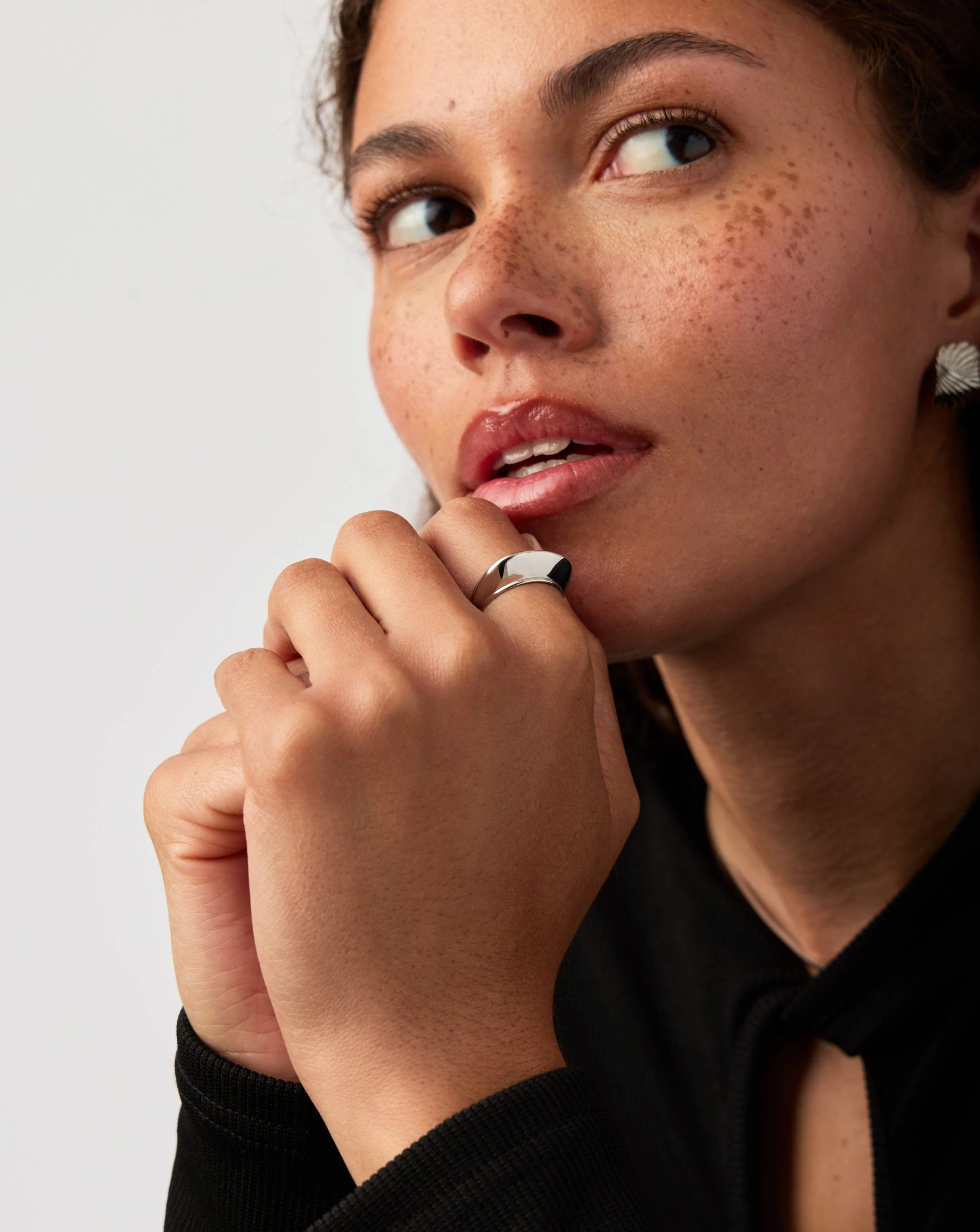Hera Dome Stacking Ring | Sterling Silver - Image 3