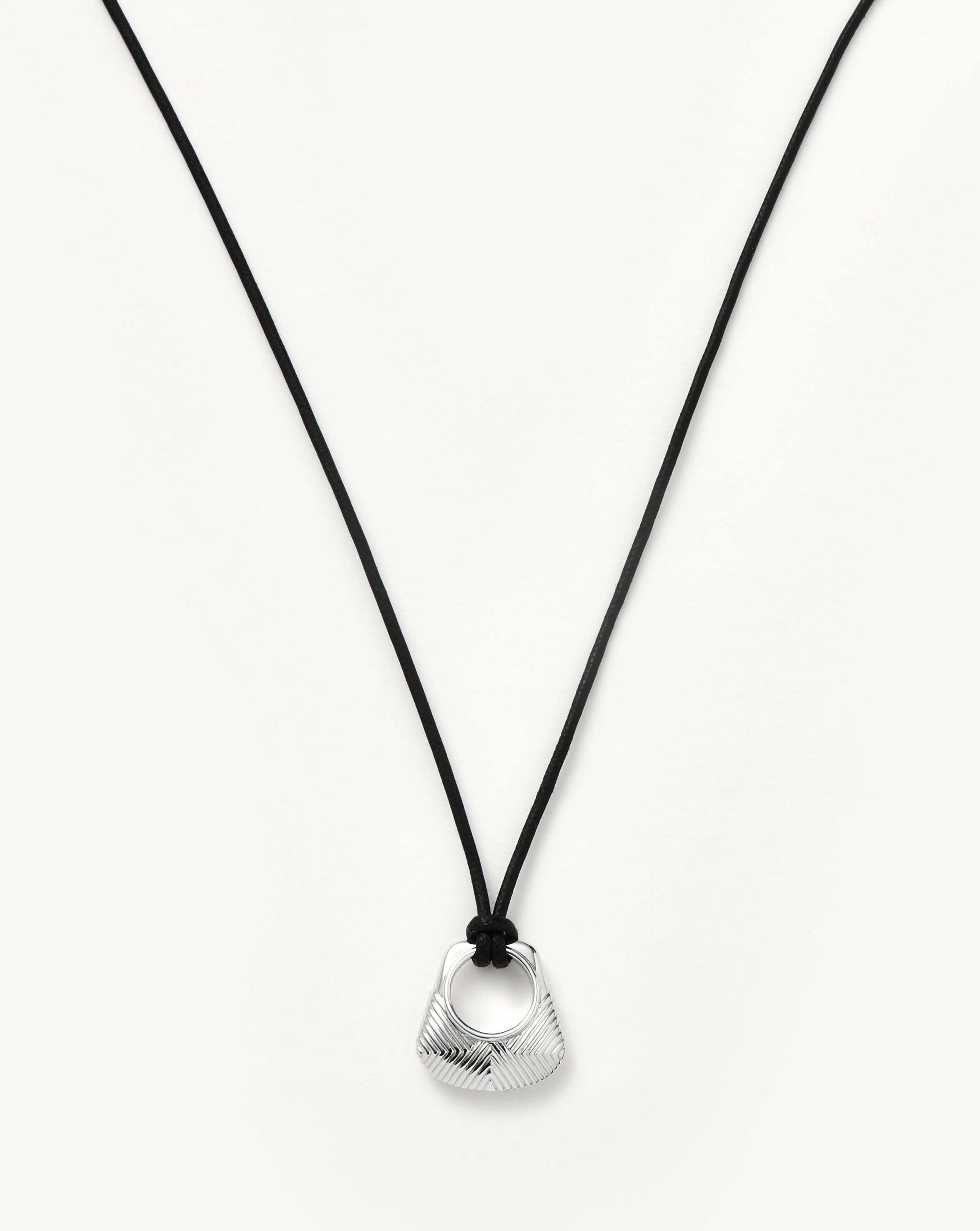 Hera Ridge Pendant Cord Necklace | Silver Plated - Image 5