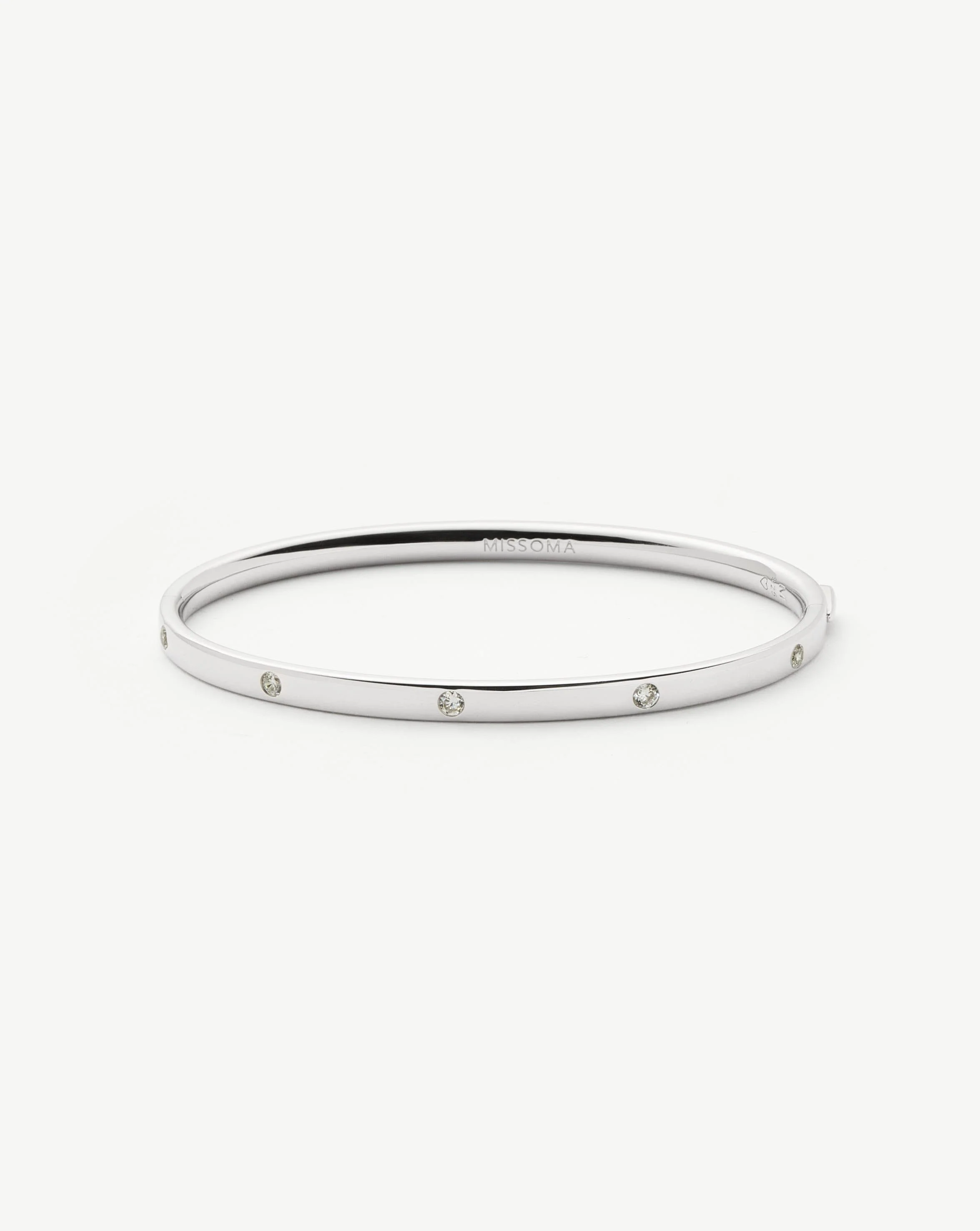 Interstellar Hinged Bangle | Sterling Silver/Cubic Zirconia