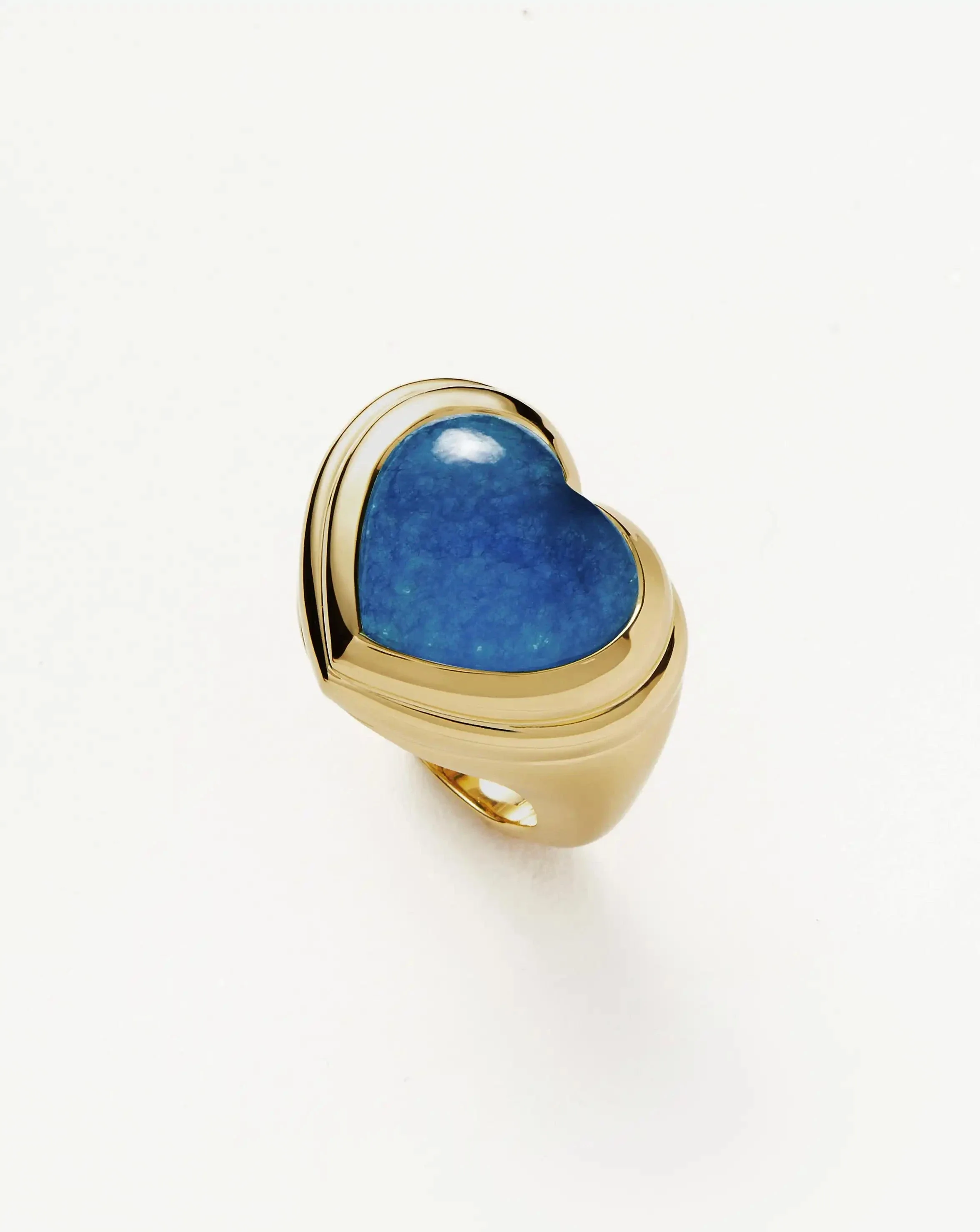 Jelly Heart Gemstone Ring | 18k Gold Plated/Blue Quartz - Image 4
