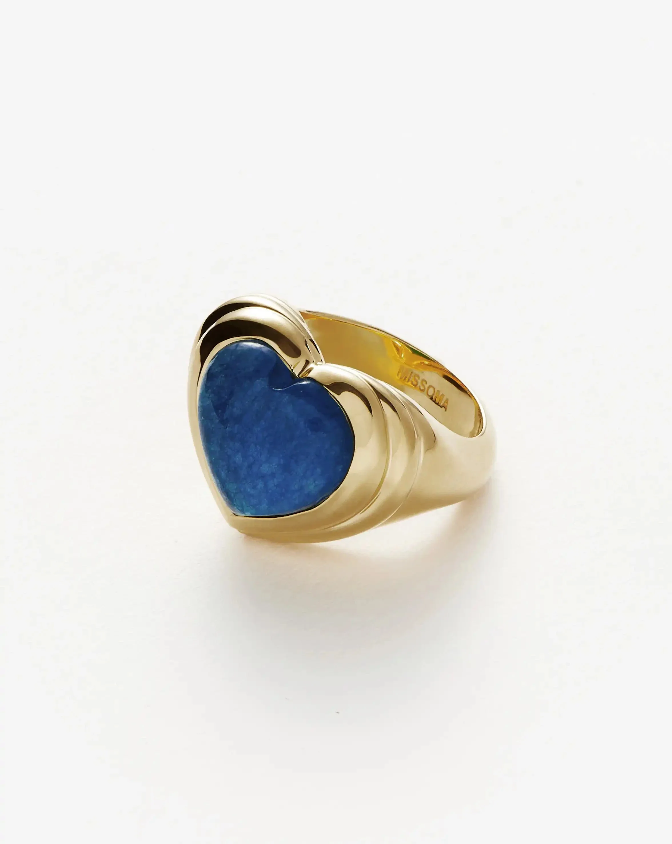Jelly Heart Gemstone Ring | 18k Gold Plated/Blue Quartz - Image 6