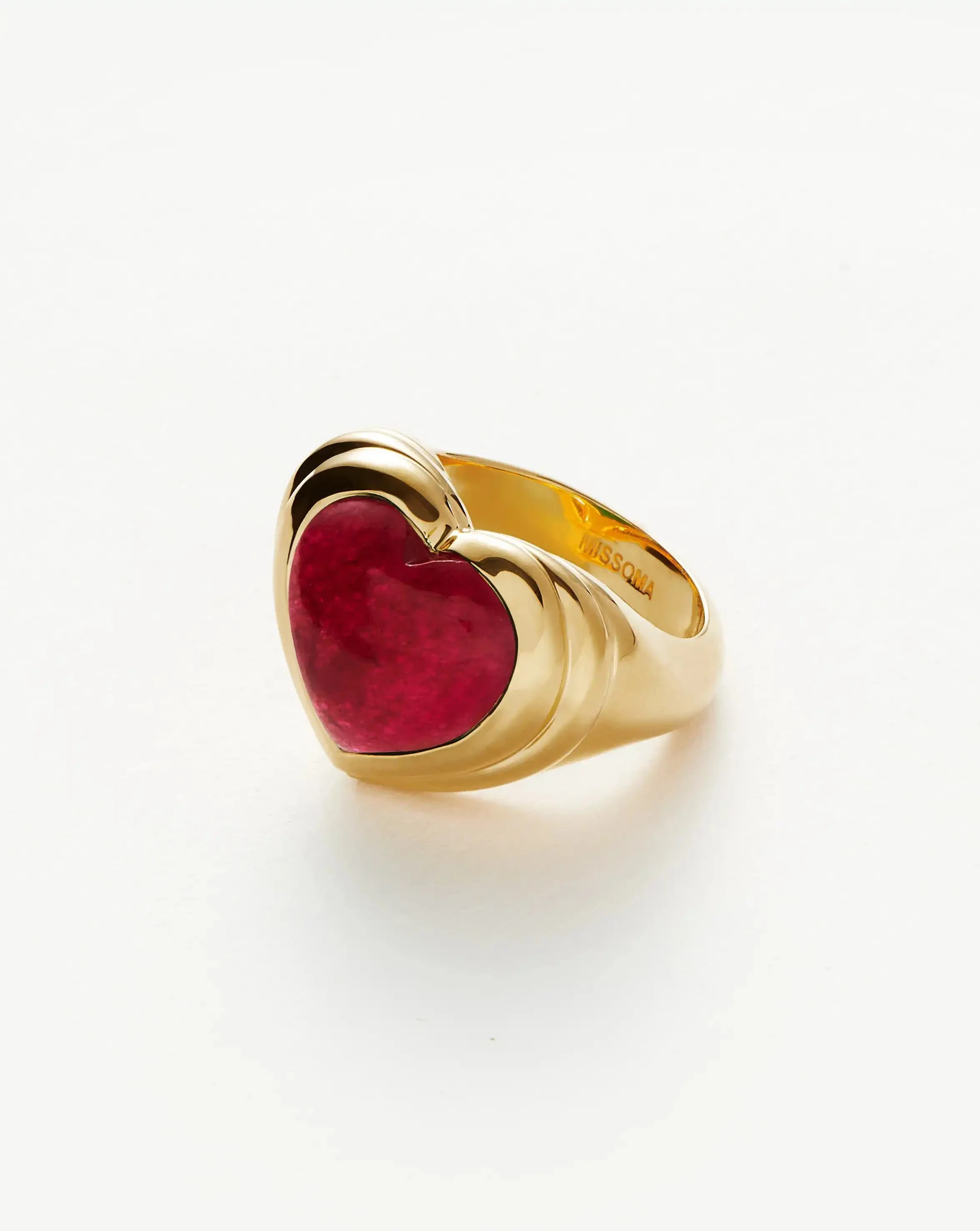 Jelly Heart Gemstone Ring | 18k Gold Plated/Pink Quartz - Image 5