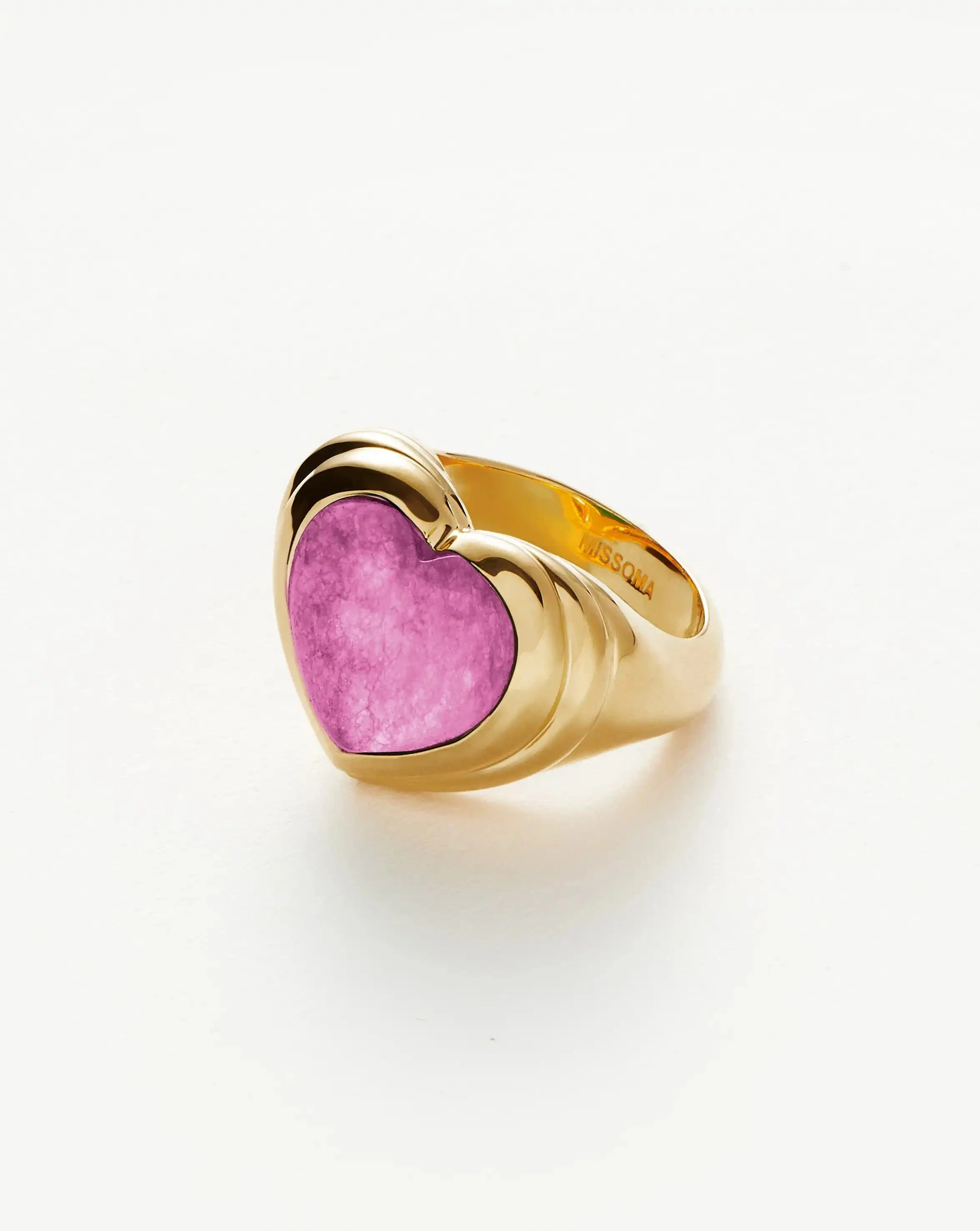 Jelly Heart Gemstone Ring | 18k Gold Plated/Purple Quartz - Image 5