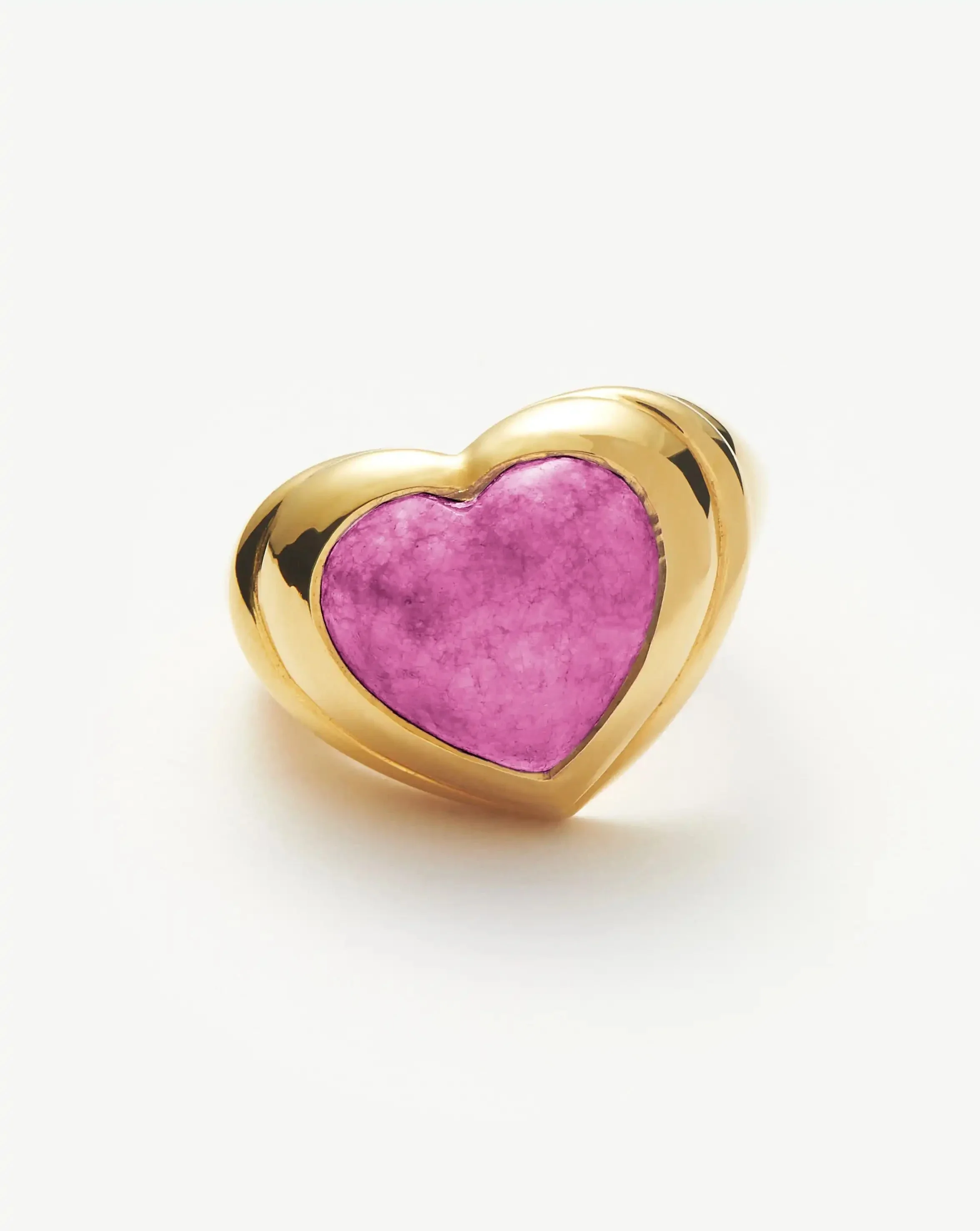 Jelly Heart Gemstone Ring | 18k Gold Plated/Purple Quartz - Image 6