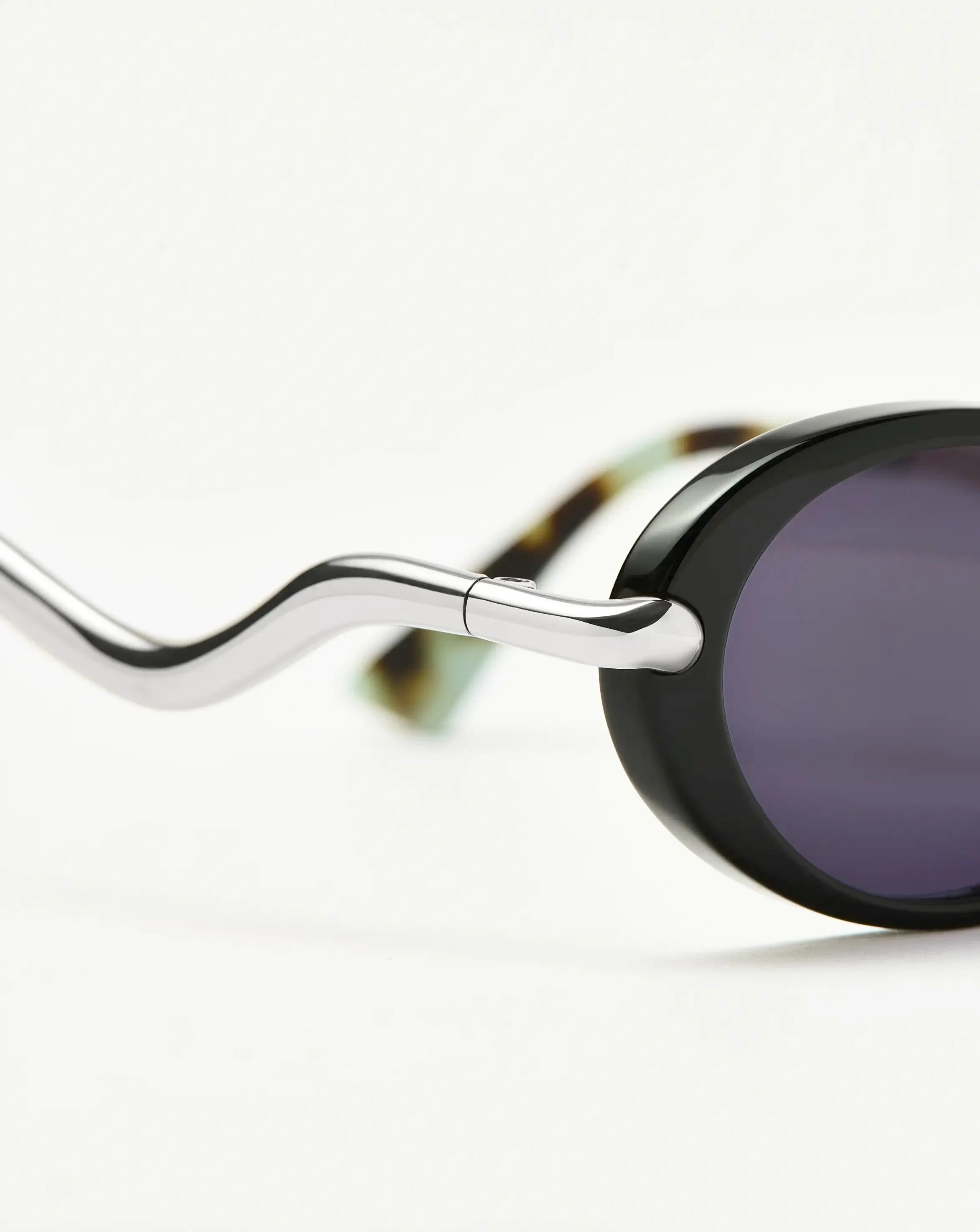 Jimmy Fairly Elvissa Oval Sunglasses | Silver Plated/Black - Image 4