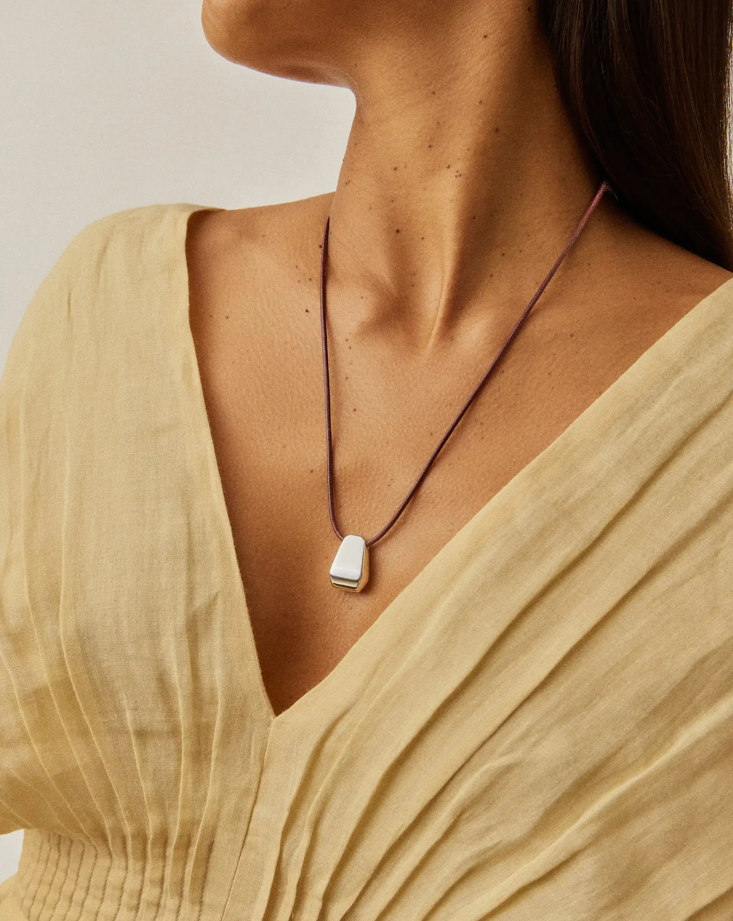 Lucy Williams Arco Cord Necklace | Silver Plated - Image 2