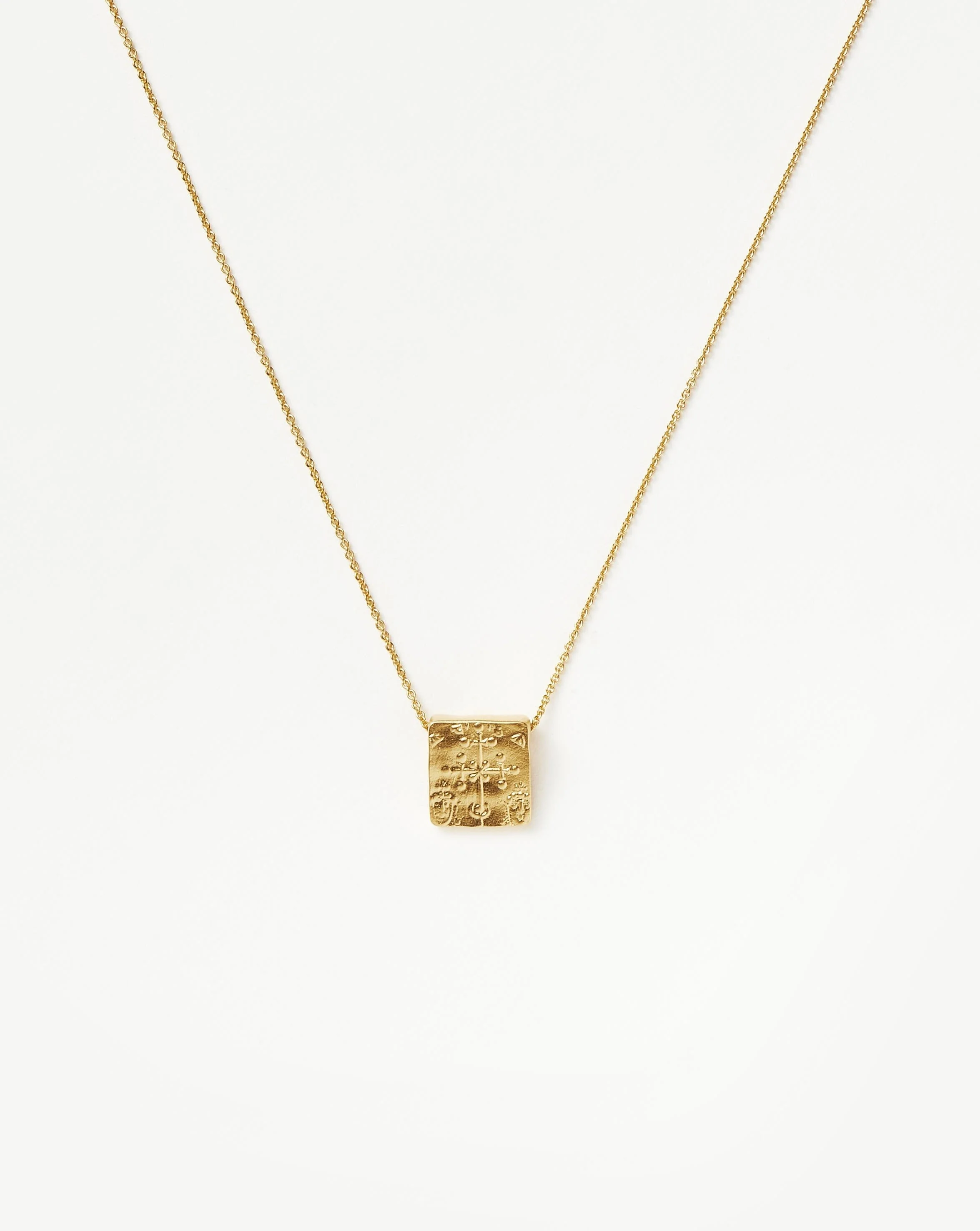 Lucy Williams Byzantine Square Coin Pendant Necklace | 18k Gold Vermeil
