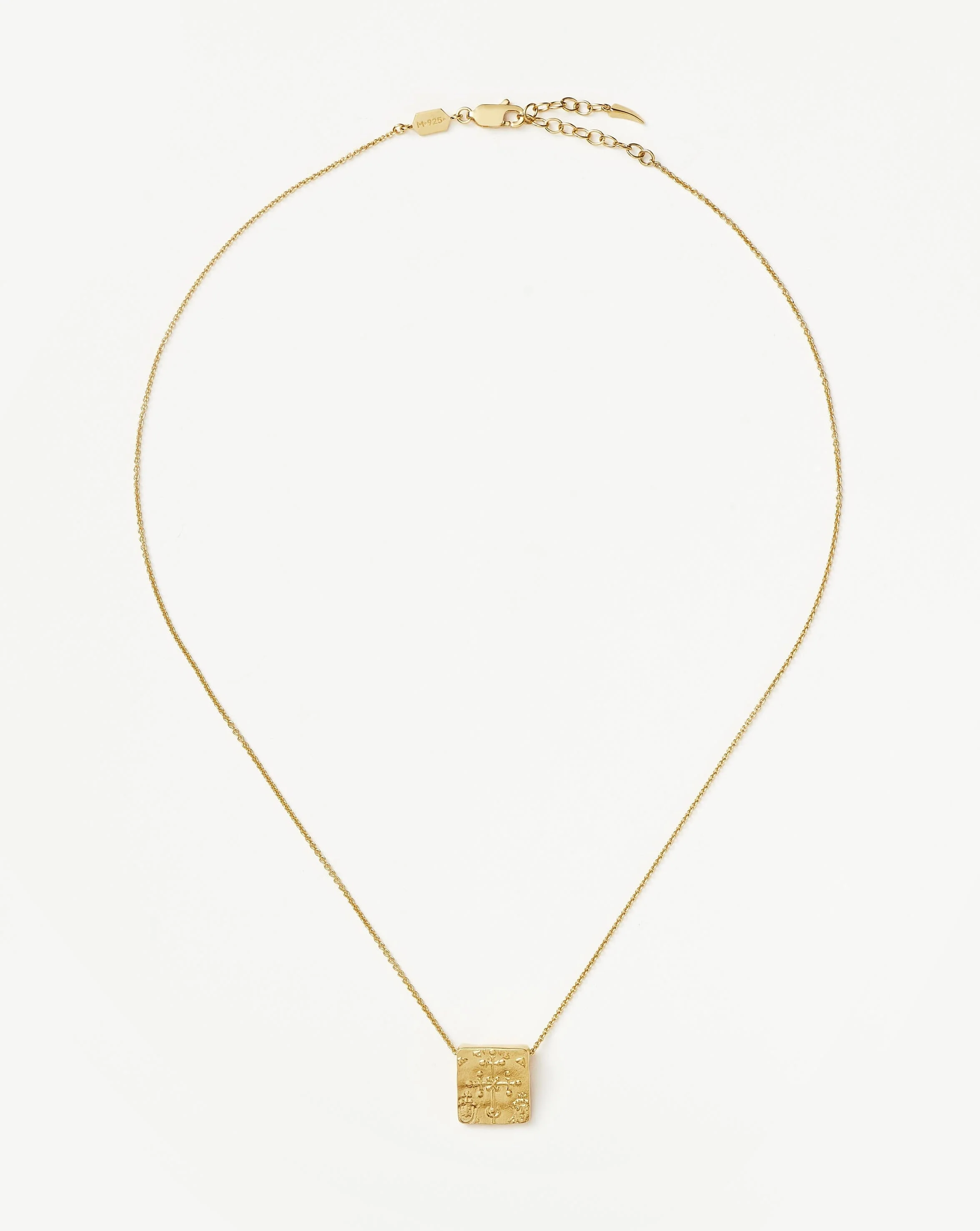 Lucy Williams Byzantine Square Coin Pendant Necklace | 18k Gold Vermeil - Image 5