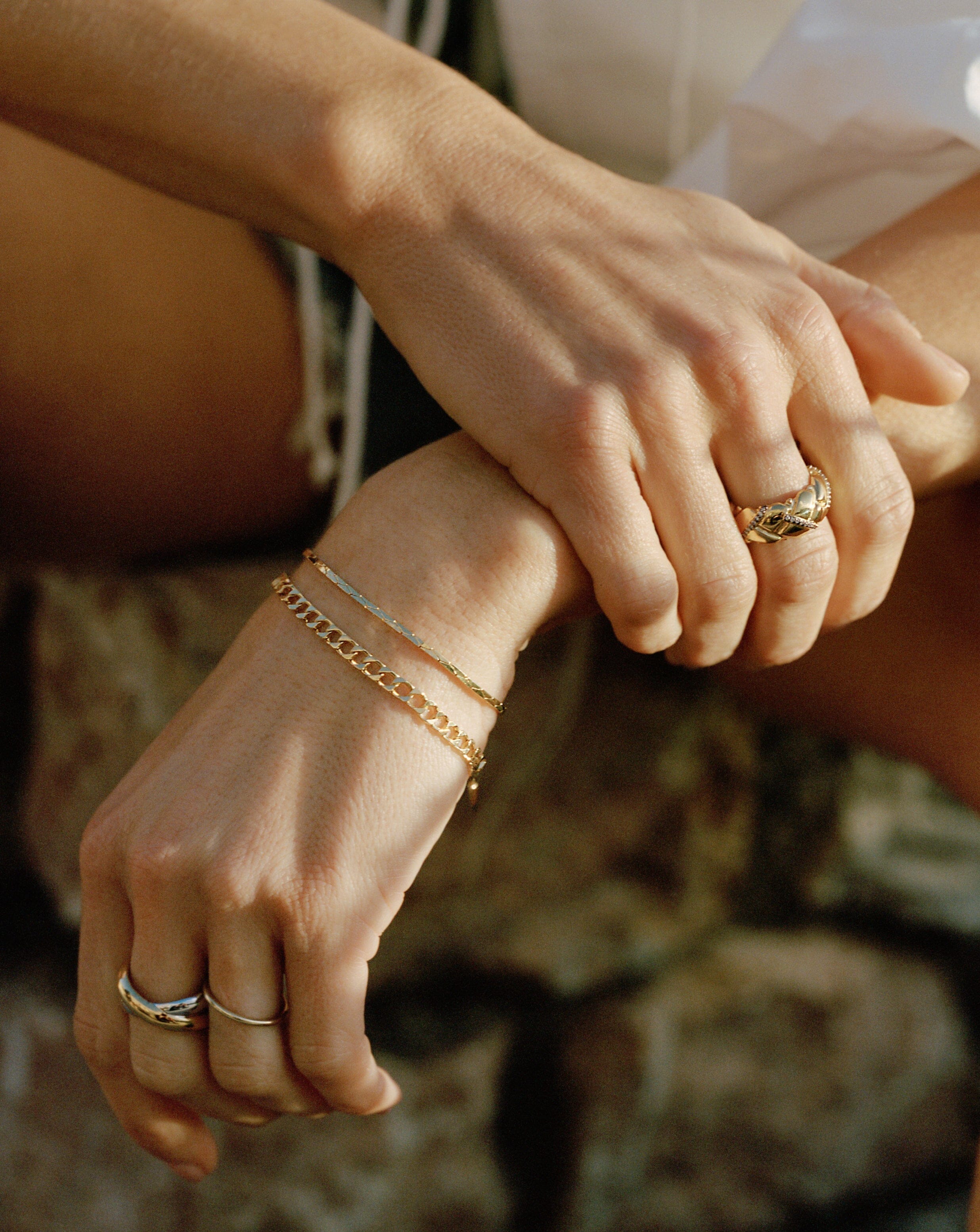 Lucy Williams Cobra Snake Chain Bracelet | 18ct Gold Plated - Image 3