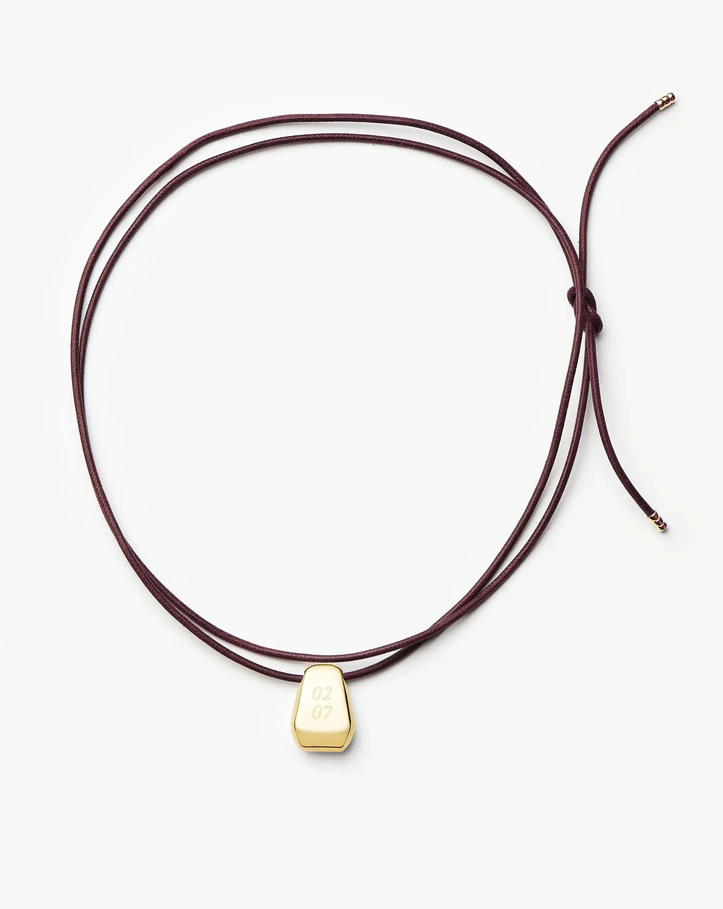 Lucy Williams Engravable Arco Cord Necklace | 18k Gold Plated - Image 3