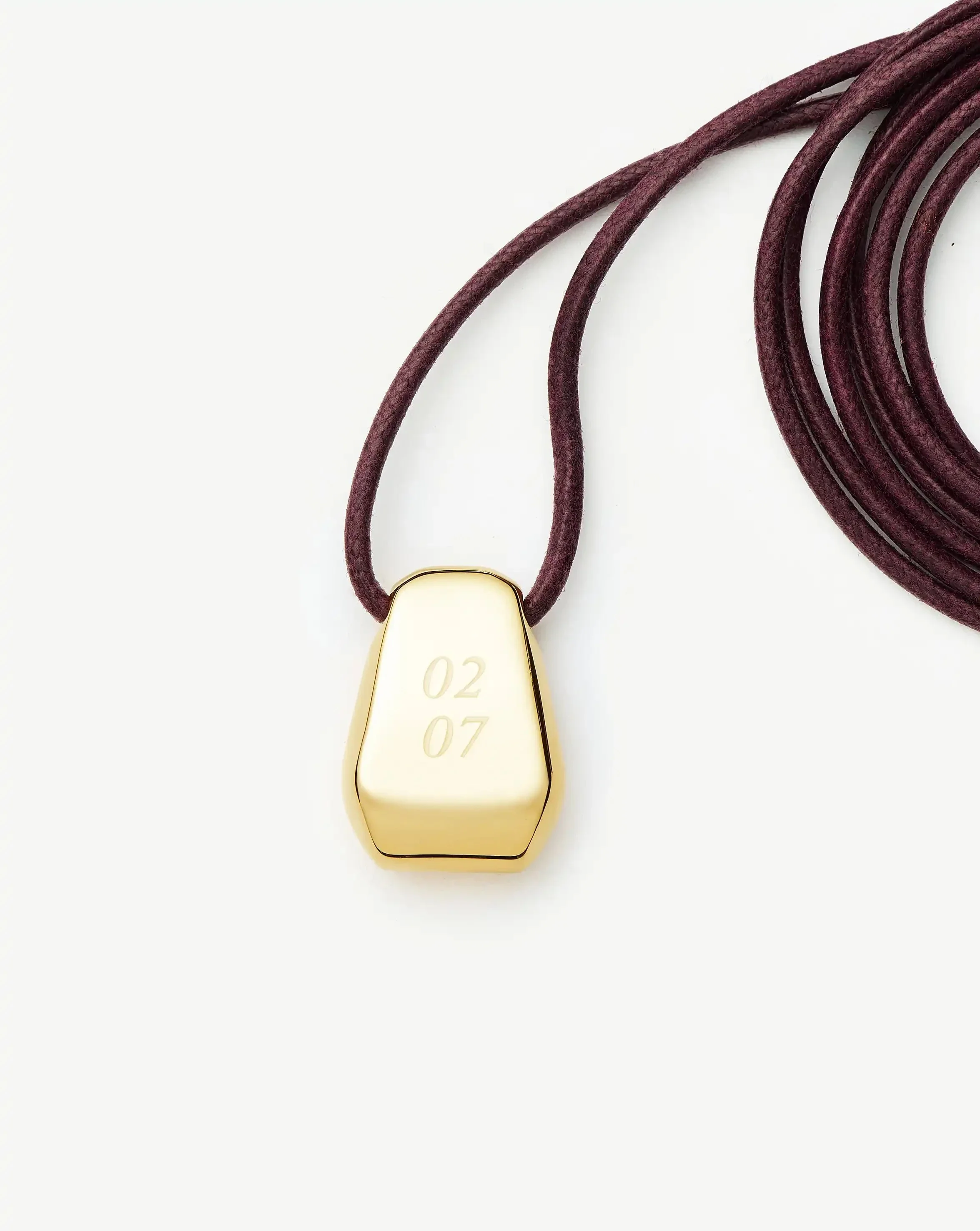 Lucy Williams Engravable Arco Cord Necklace | 18k Gold Plated - Image 4