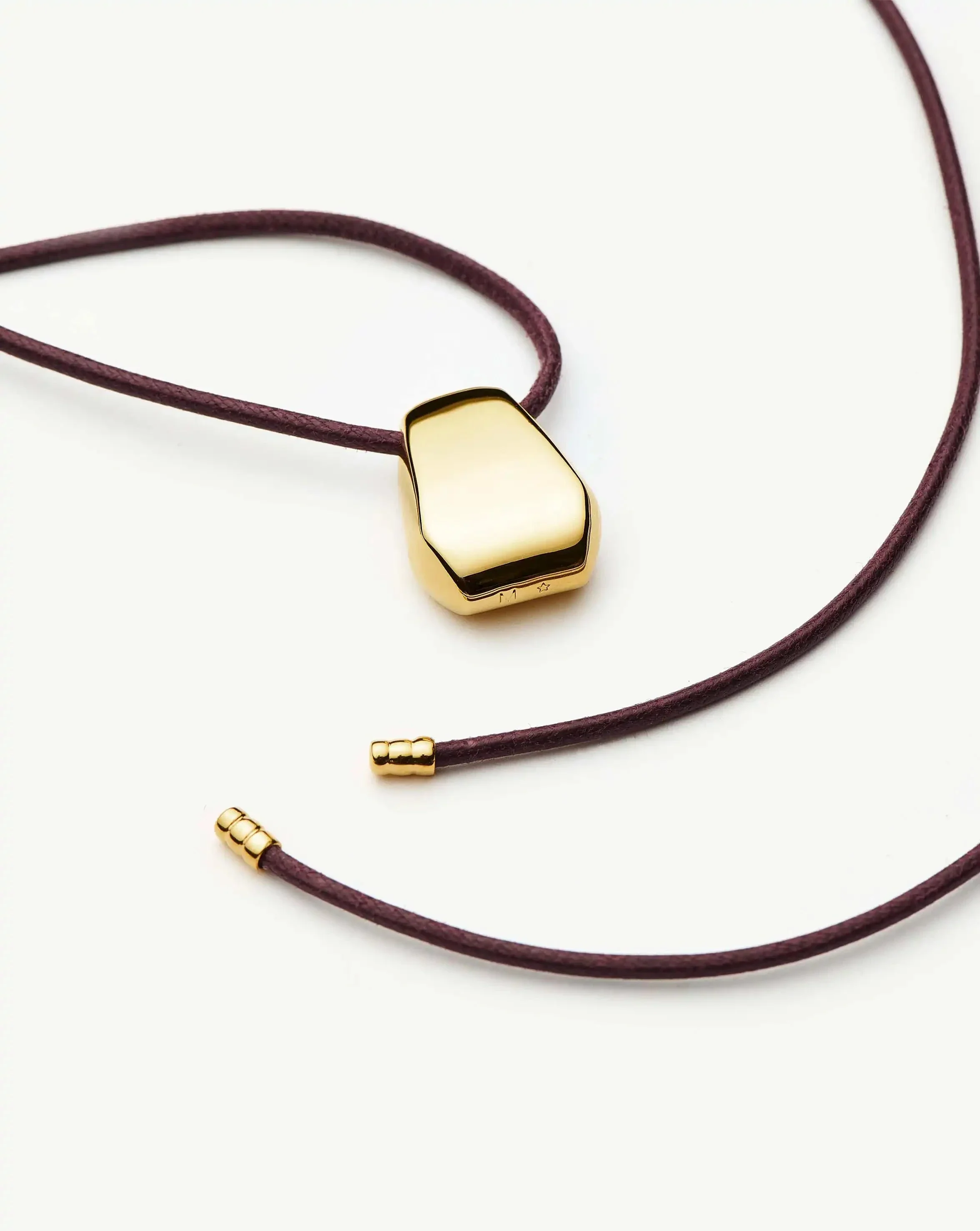 Lucy Williams Engravable Arco Cord Necklace | 18k Gold Plated - Image 6