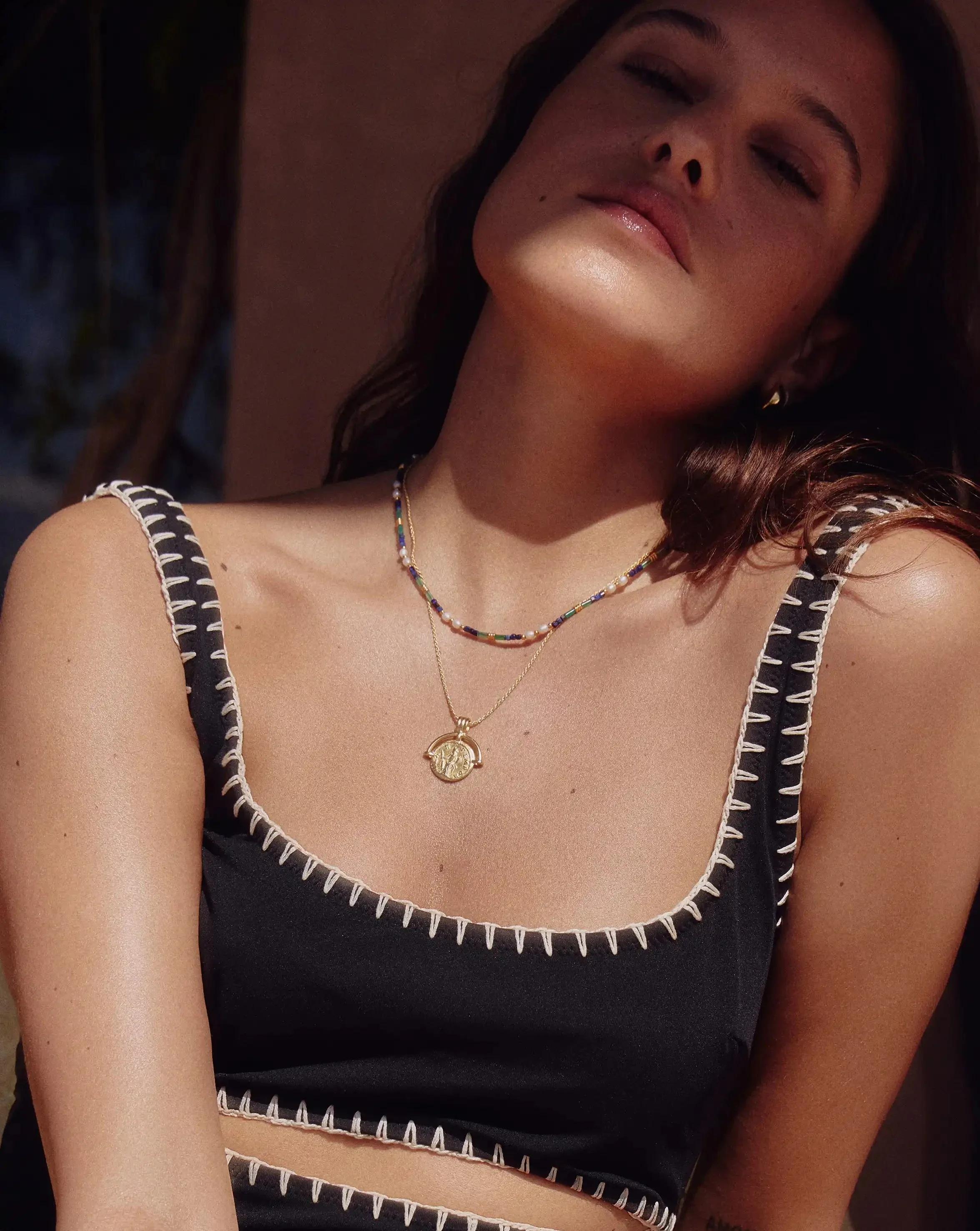 Lucy Williams Engravable Roman Arc Coin Necklace | 18k Gold Plated - Image 3
