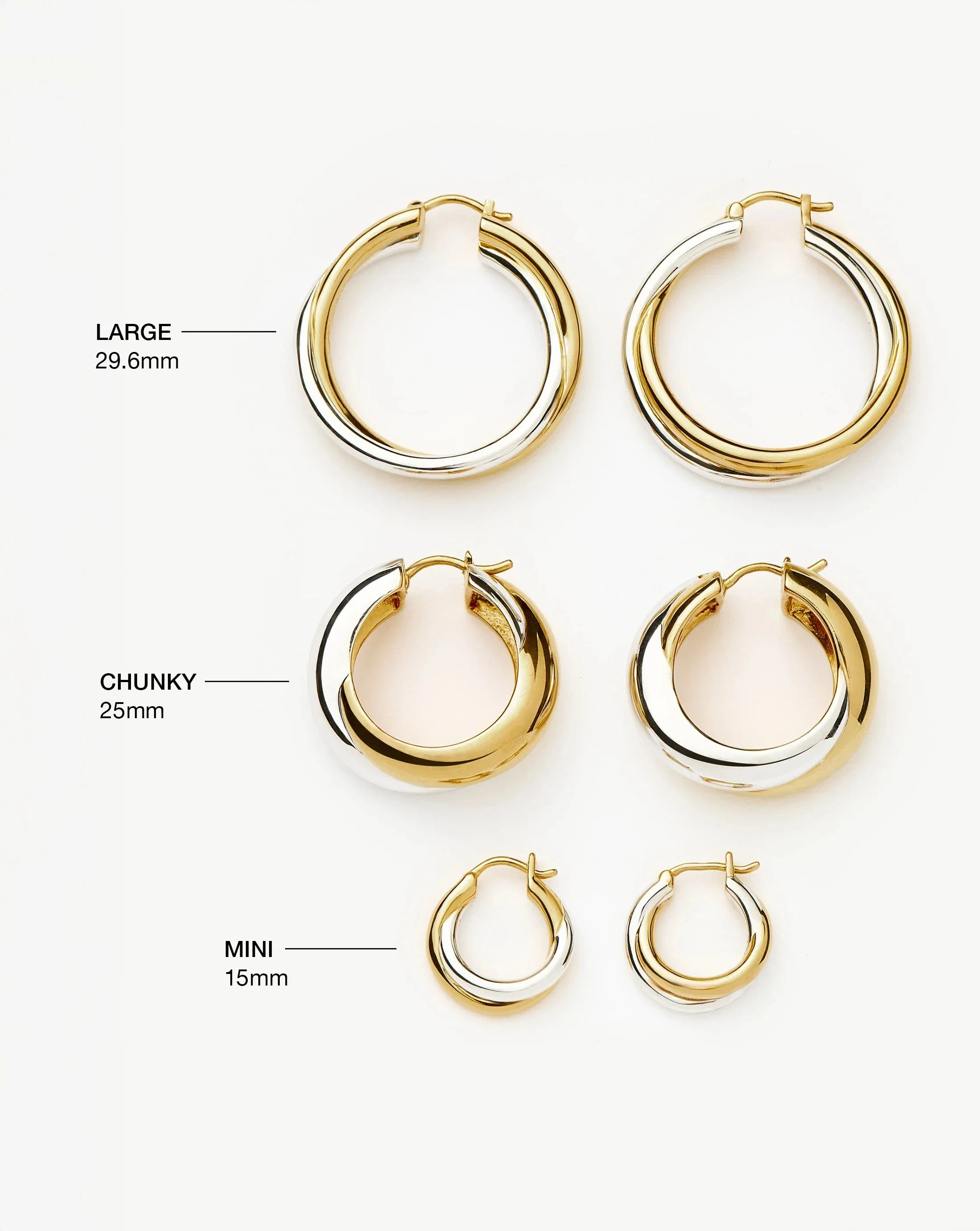Lucy Williams Entwine Large Hoop Earrings | Mixed Metal - Image 5