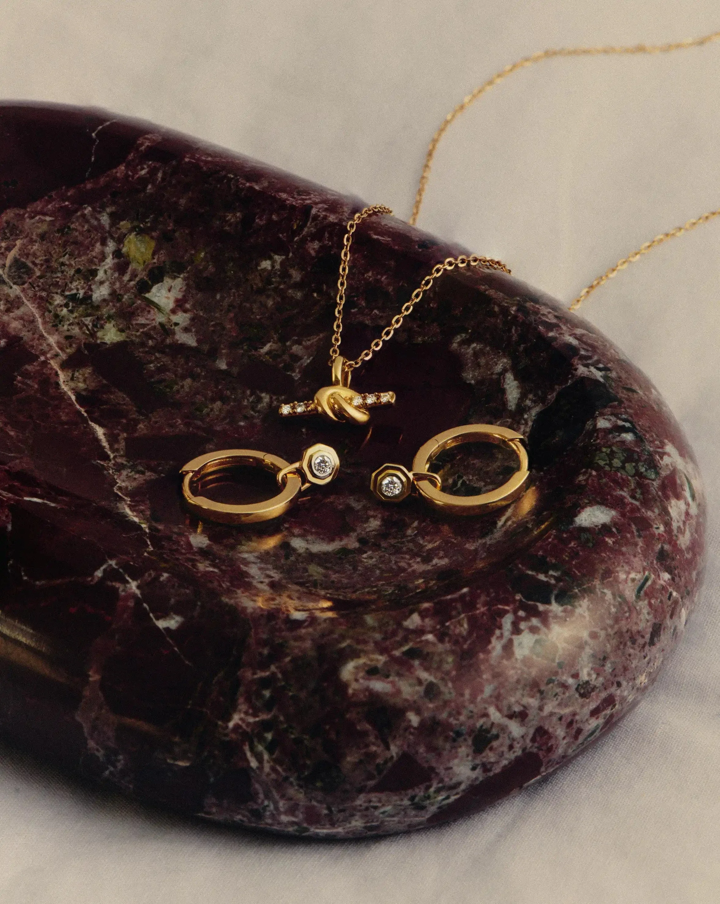 Lucy Williams Solid Gold Diamond Drop Huggies | 14k Solid Gold/Lab Grown Diamond - Image 6