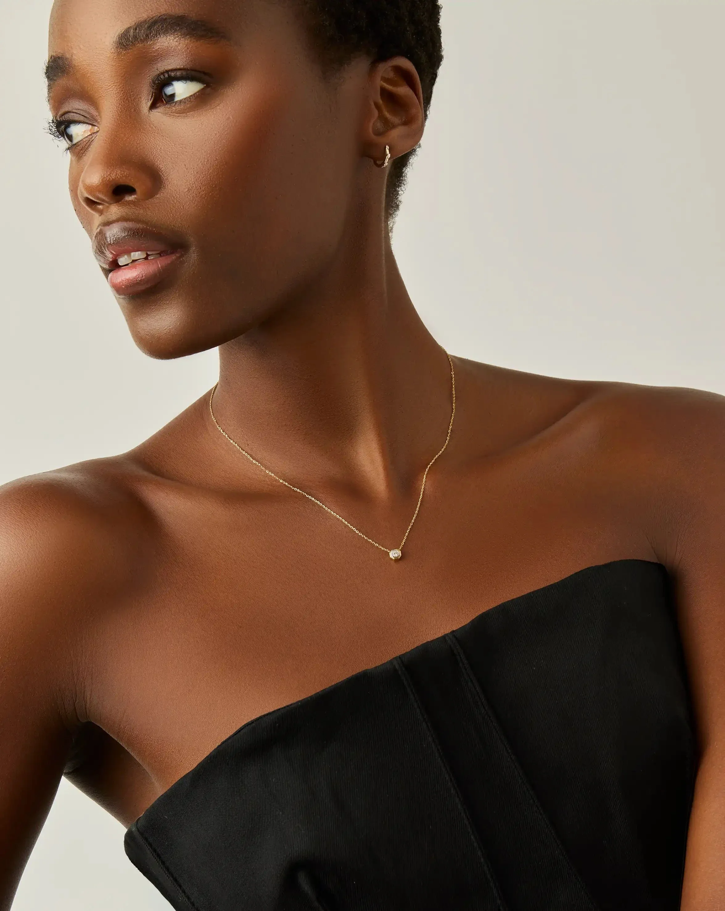 Lucy Williams Solid Gold Diamond Pendant Necklace | 14k Solid Gold/Lab Grown Diamond - Image 3