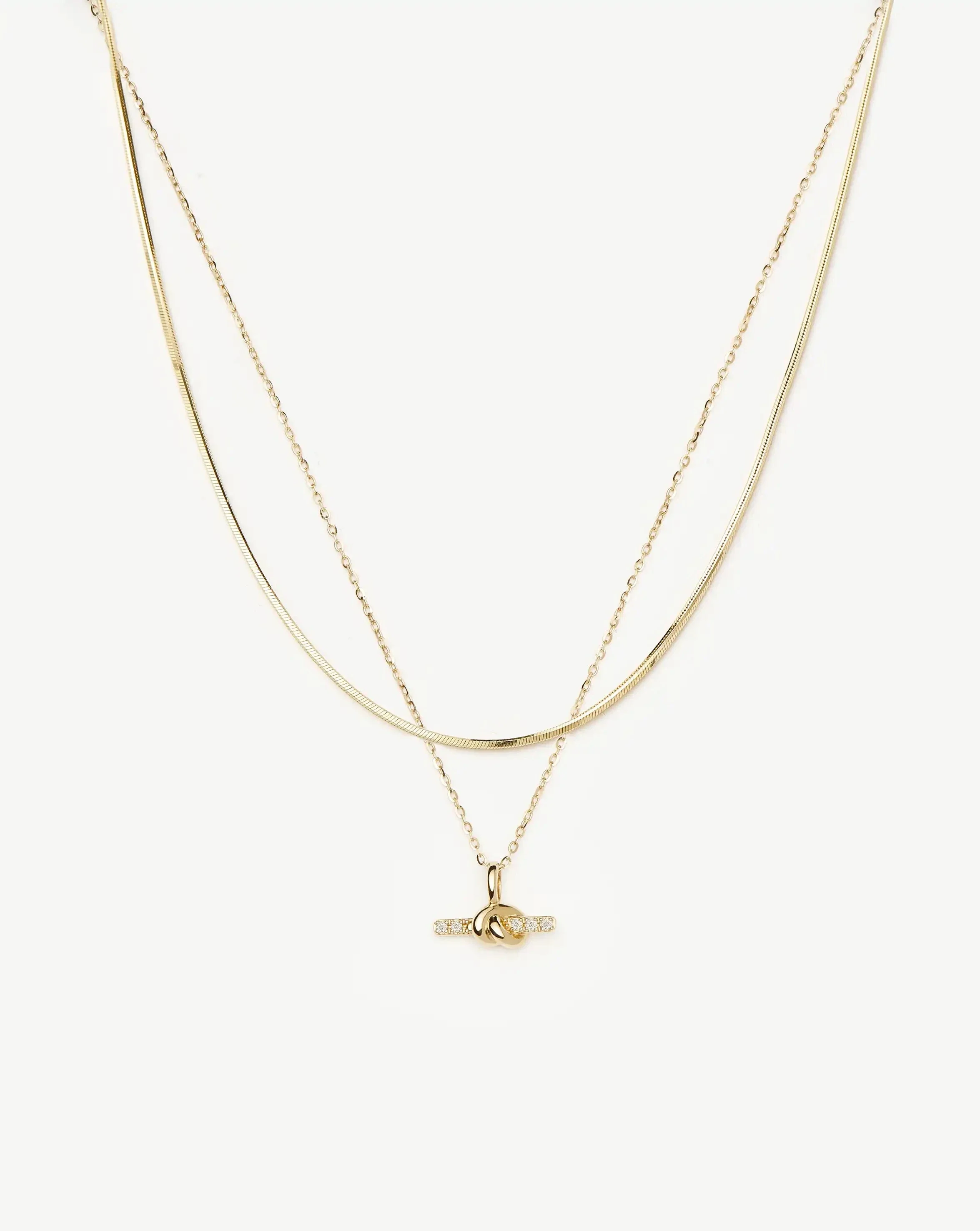 The Diamond T-Bar Set | 14k Solid Gold