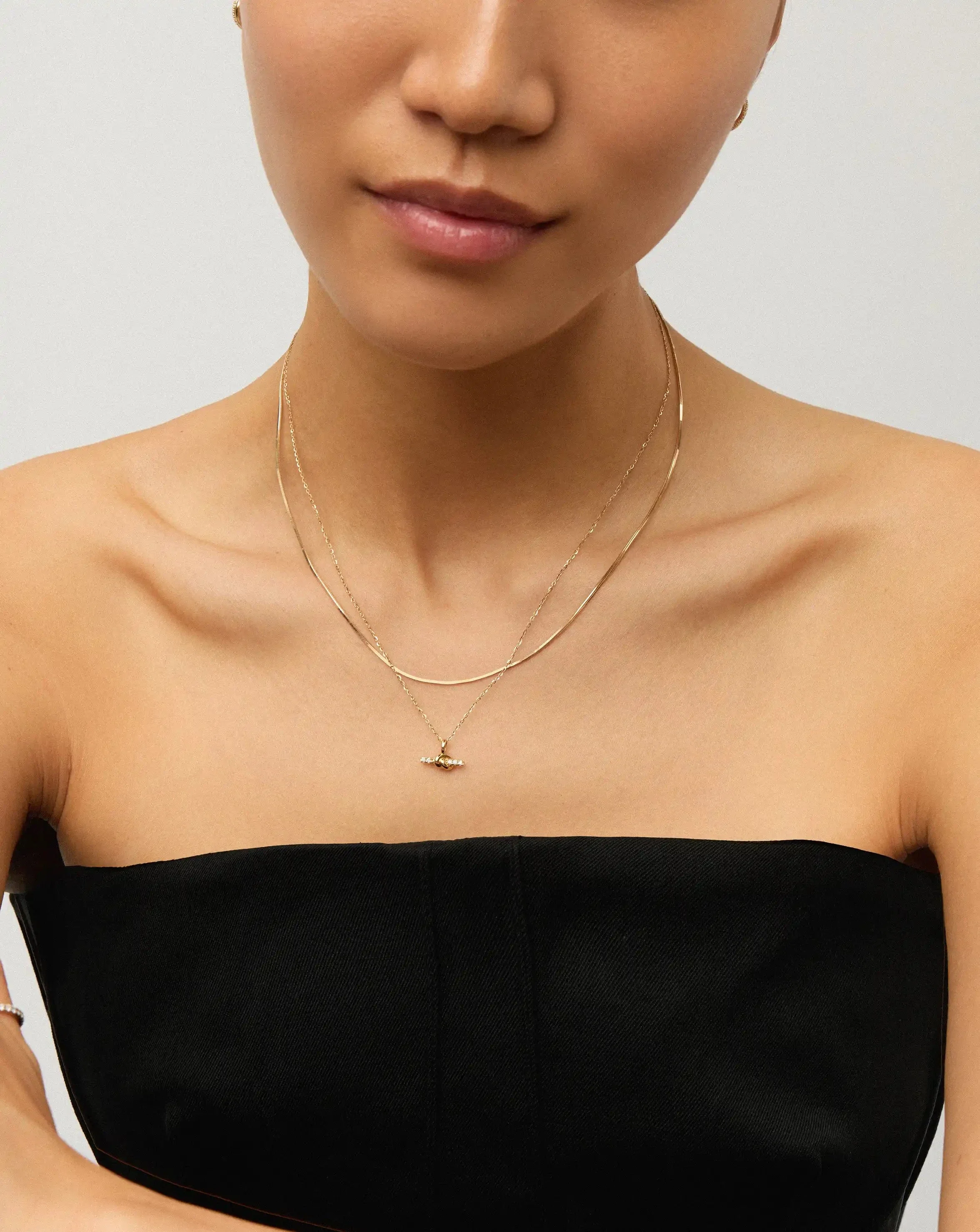 The Diamond T-Bar Set | 14k Solid Gold - Image 6