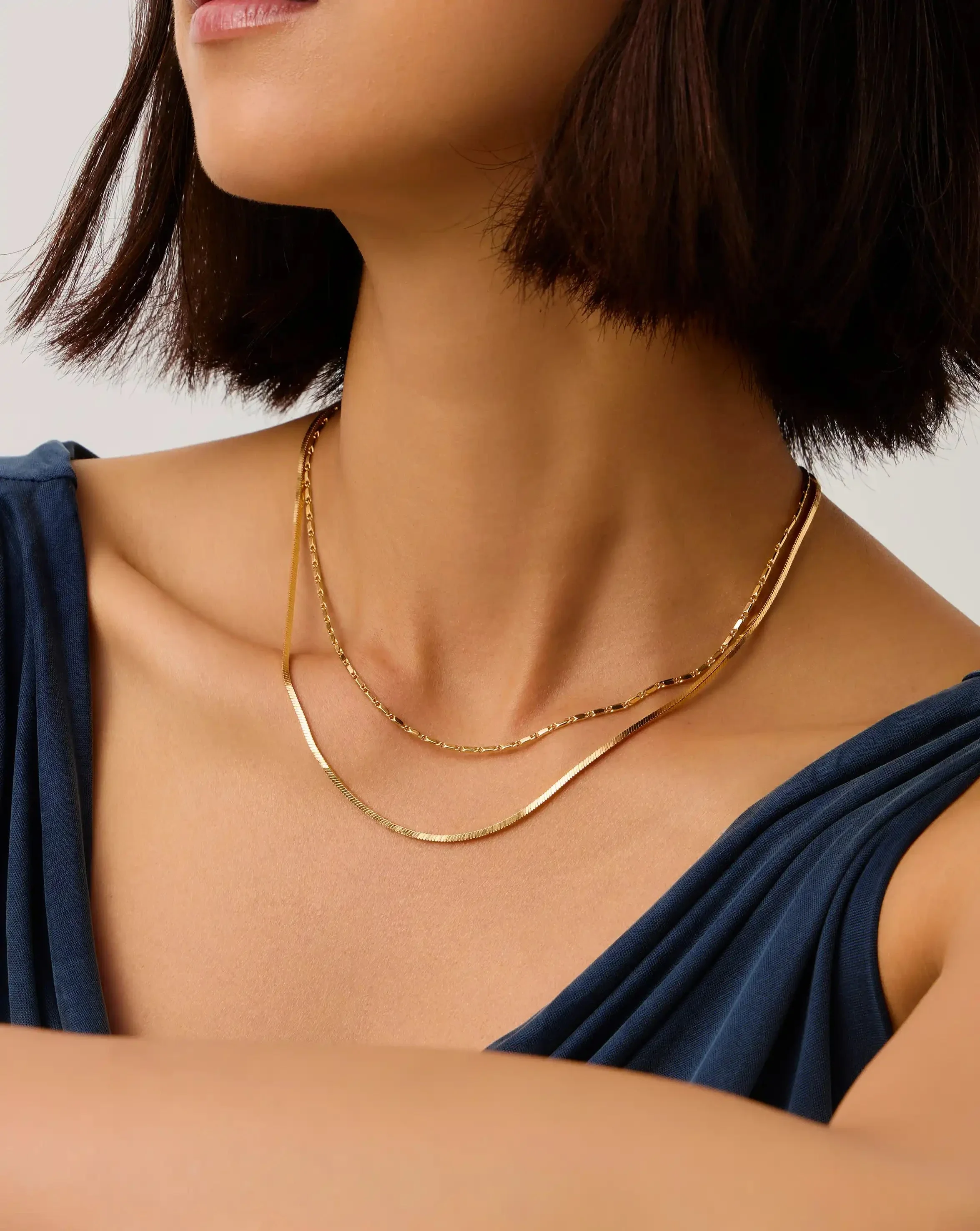 Lucy Williams Horizon Link Chain Necklace | 18k Gold Vermeil - Image 2