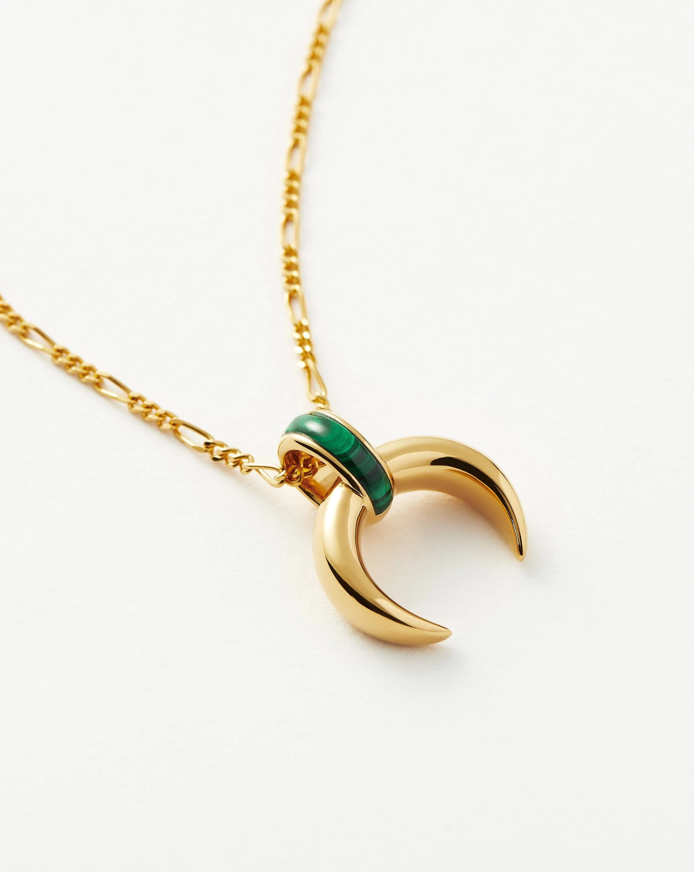 Lucy Williams Malachite Horn Pendant Necklace | 18k Gold Vermeil/Malachite - Image 4