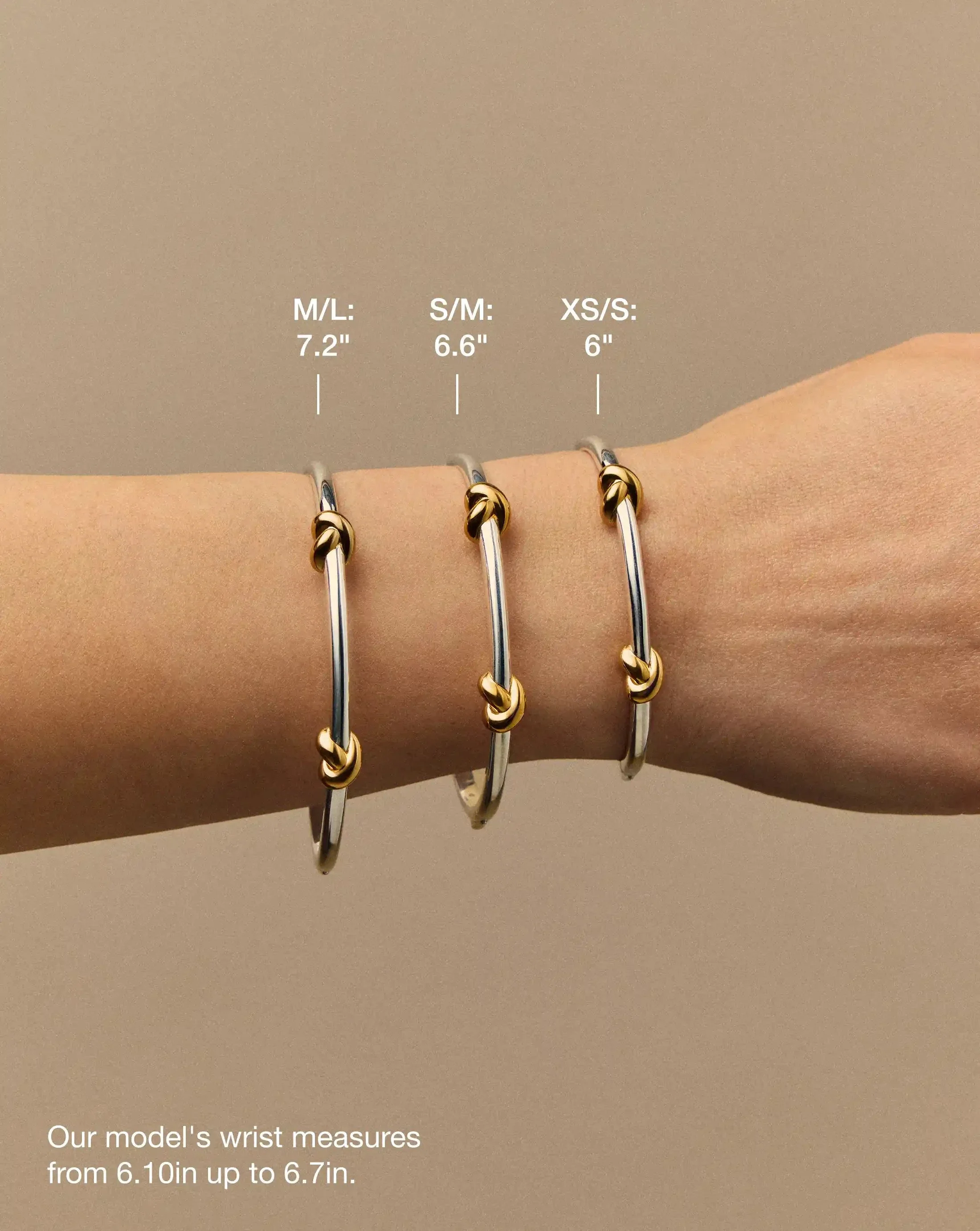 Lucy Williams Knot Hinged Bangle | Mixed Metal - Image 6