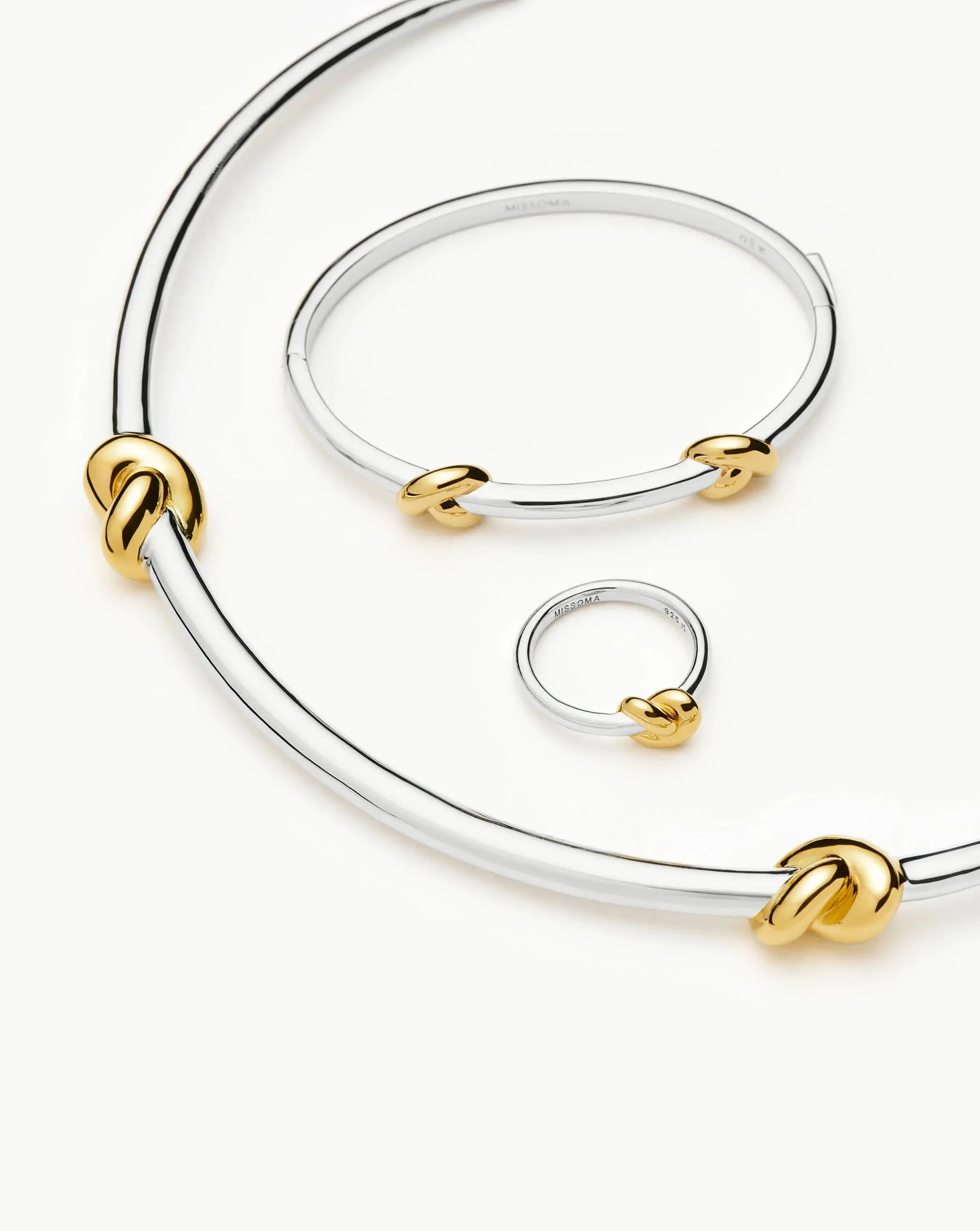 Lucy Williams Knot Torque Necklace | Mixed Metal - Image 5