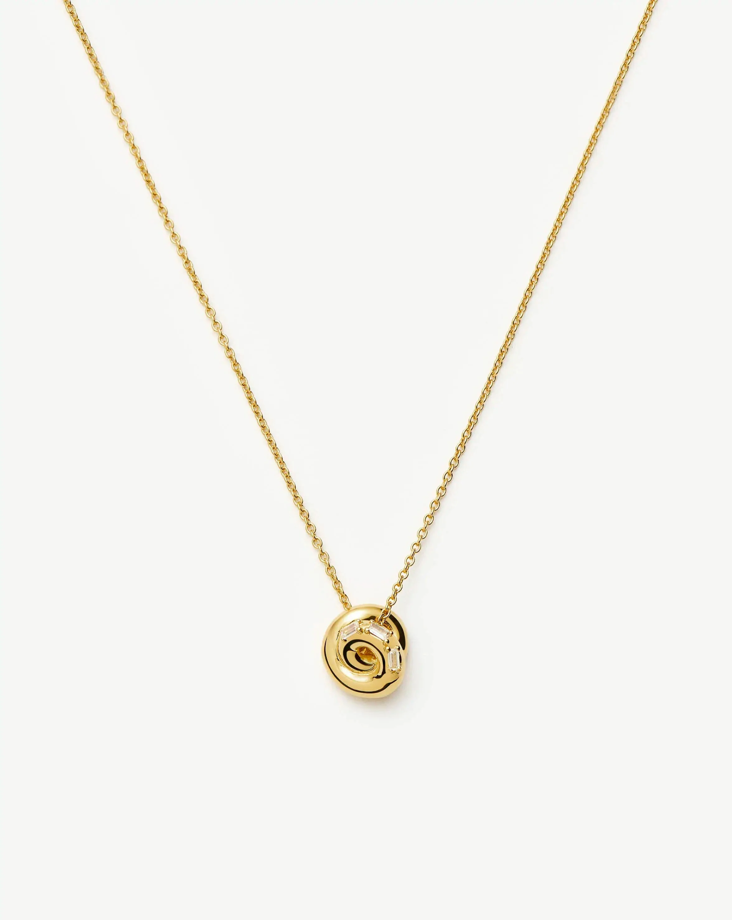 Lucy Williams Pavé Knot Pendant Necklace  | 18k Gold Plated - Image 4