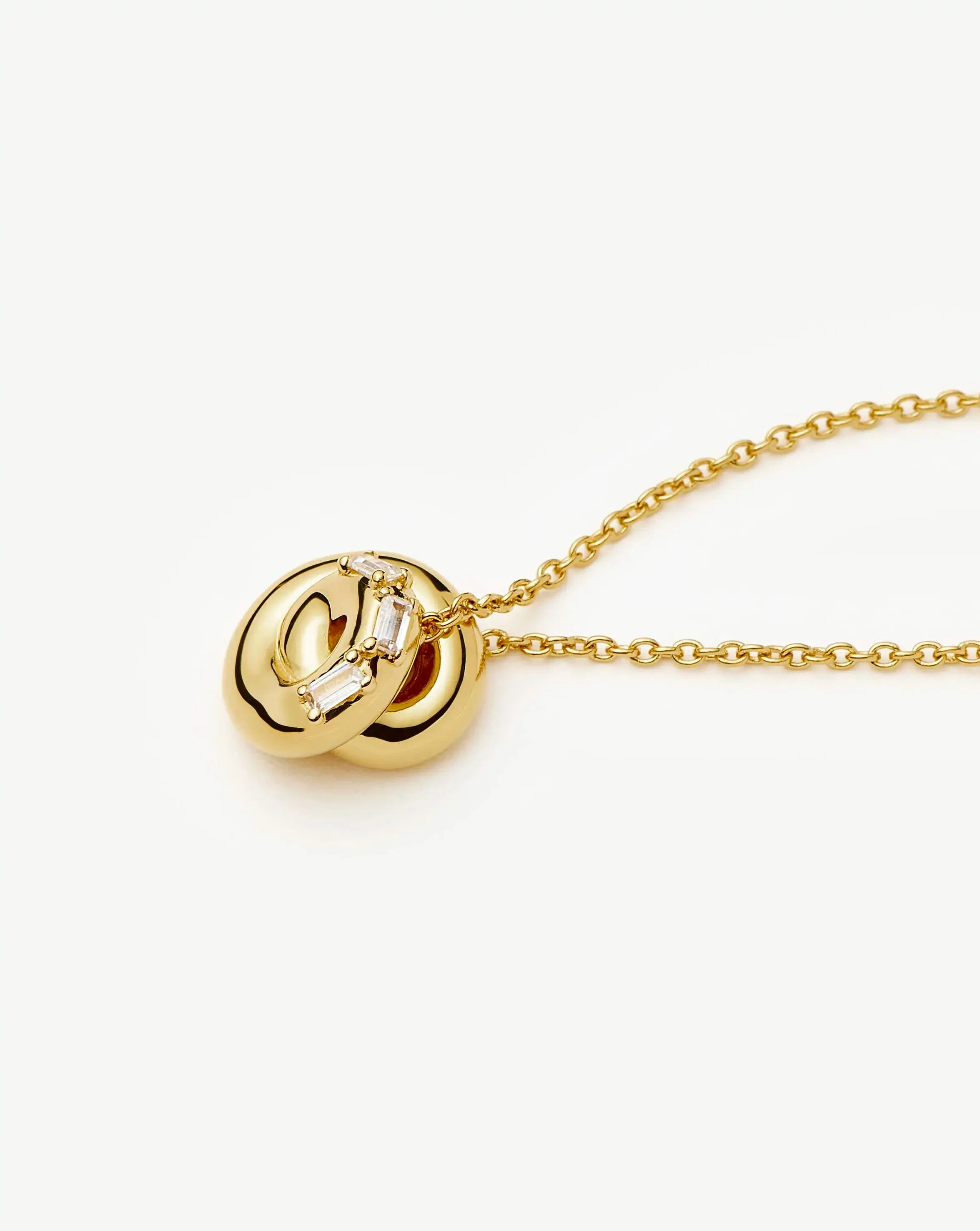 Lucy Williams Pavé Knot Pendant Necklace  | 18k Gold Plated - Image 5