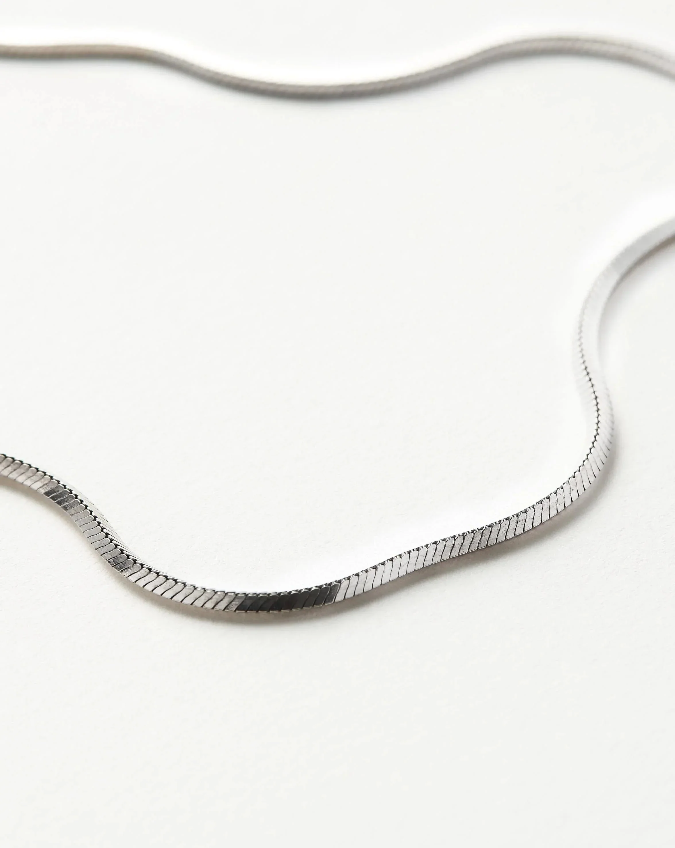 Lucy Williams Short Square Snake Chain Necklace - Image 4
