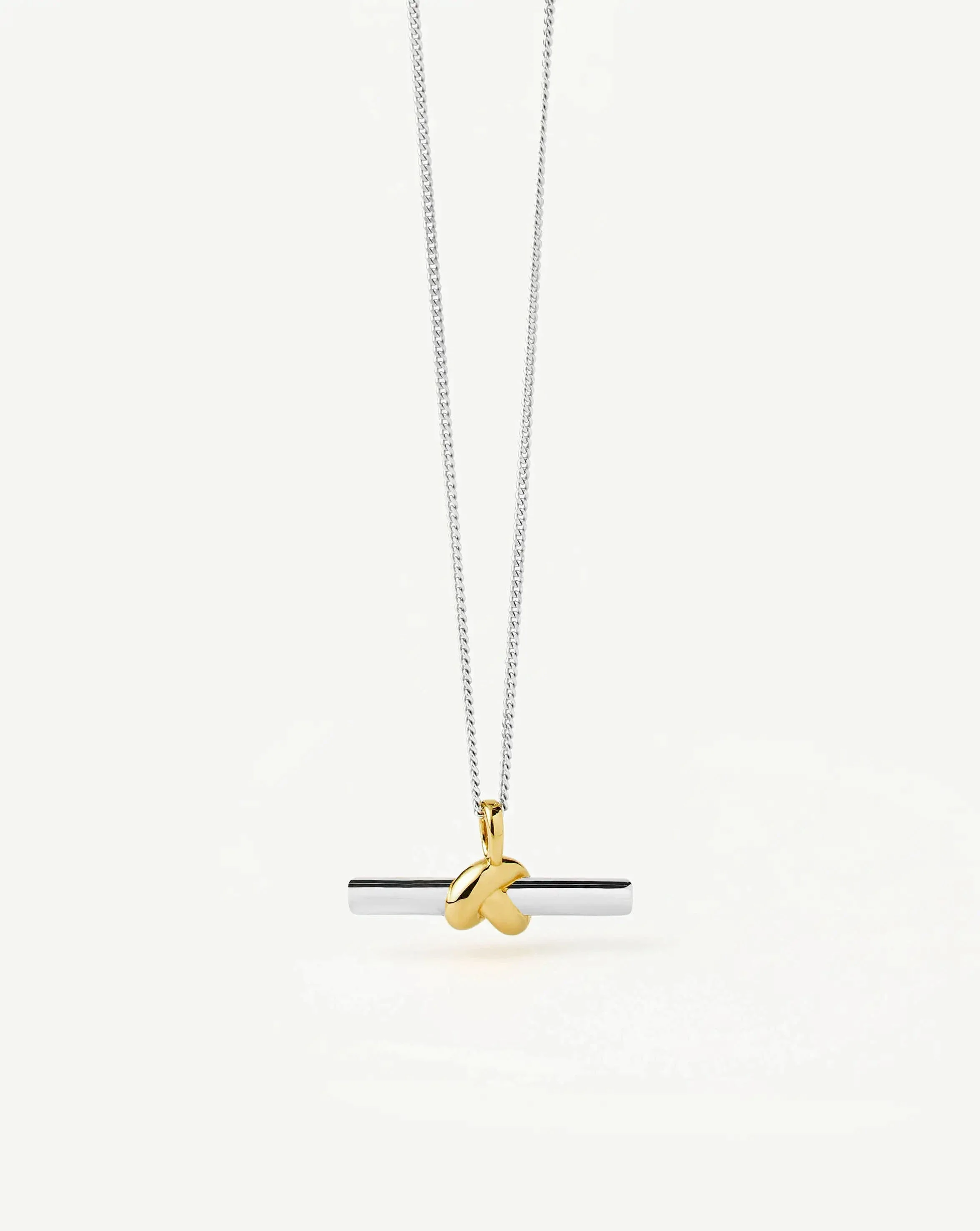 Lucy Williams T-Bar Knot Pendant Necklace | Mixed Metal - Image 8