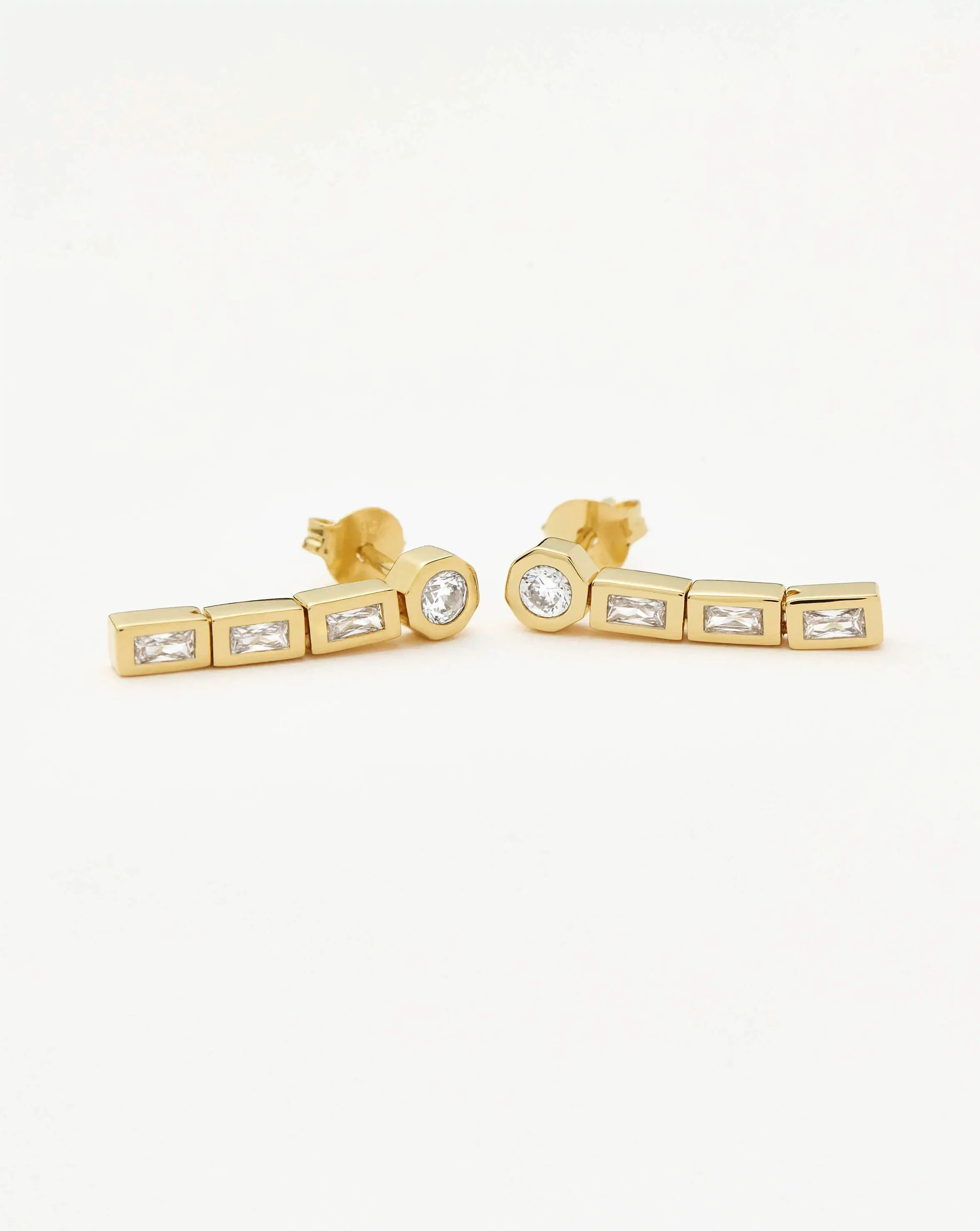 Lucy Williams Tennis Small Drop Earrings | 18k Gold Vermeil - Image 5