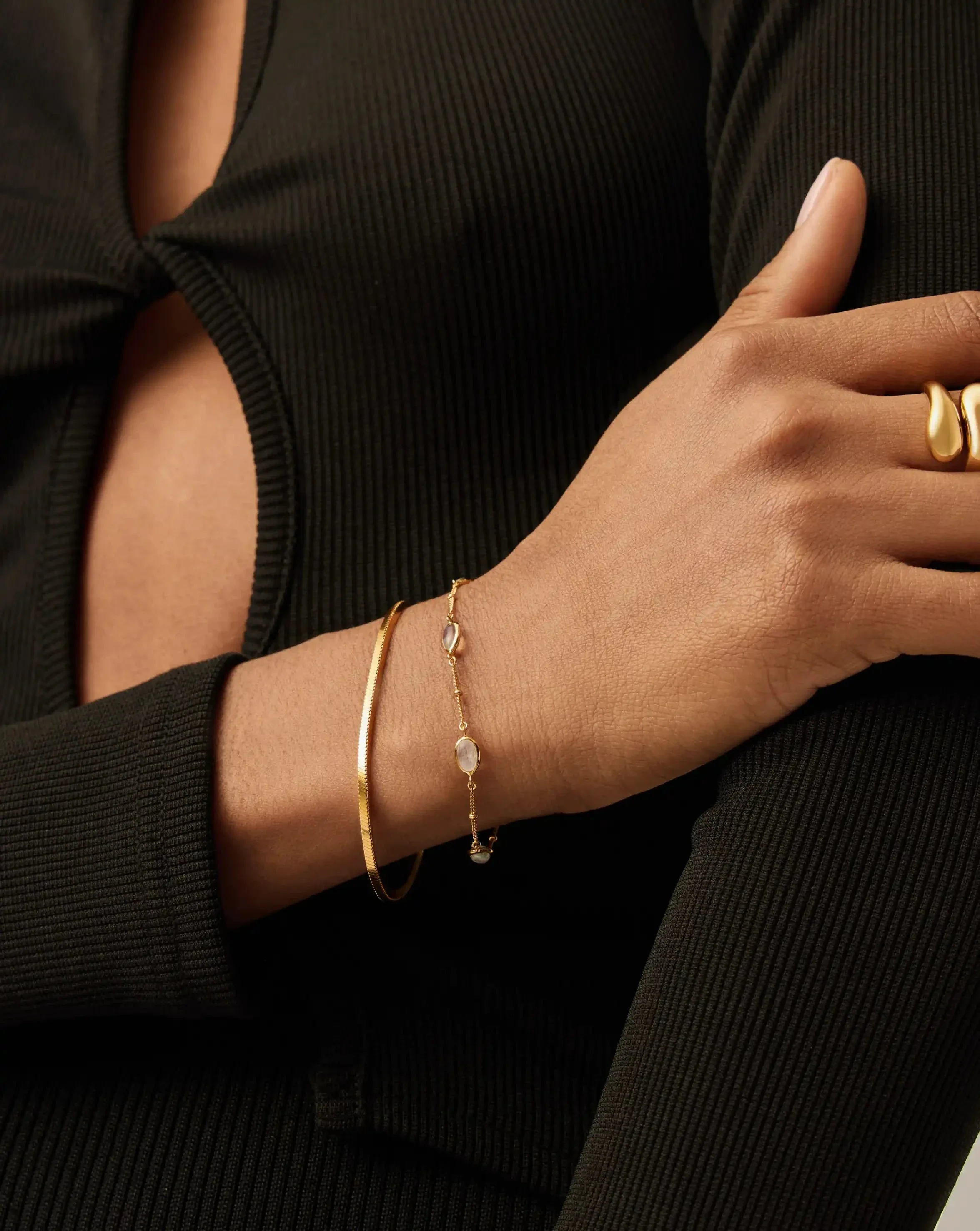 Magma Gemstone Charm Bracelet | 18k Recycled Gold Vermeil on Recycled Sterling Silver - Image 6