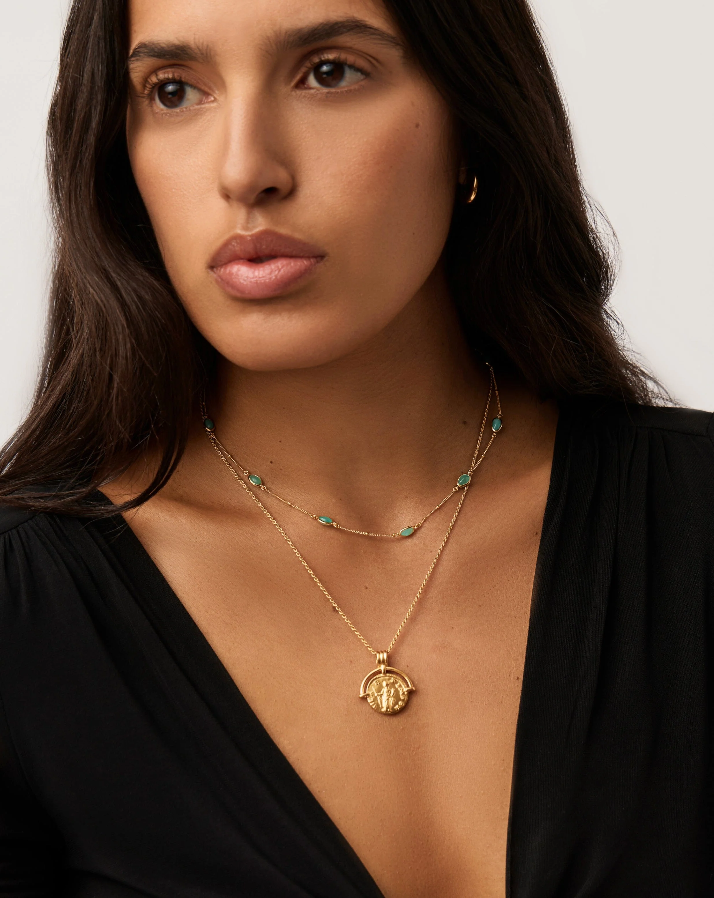 Magma Gemstone Charm Choker | 18k Gold Vermeil/Amazonite - Image 3