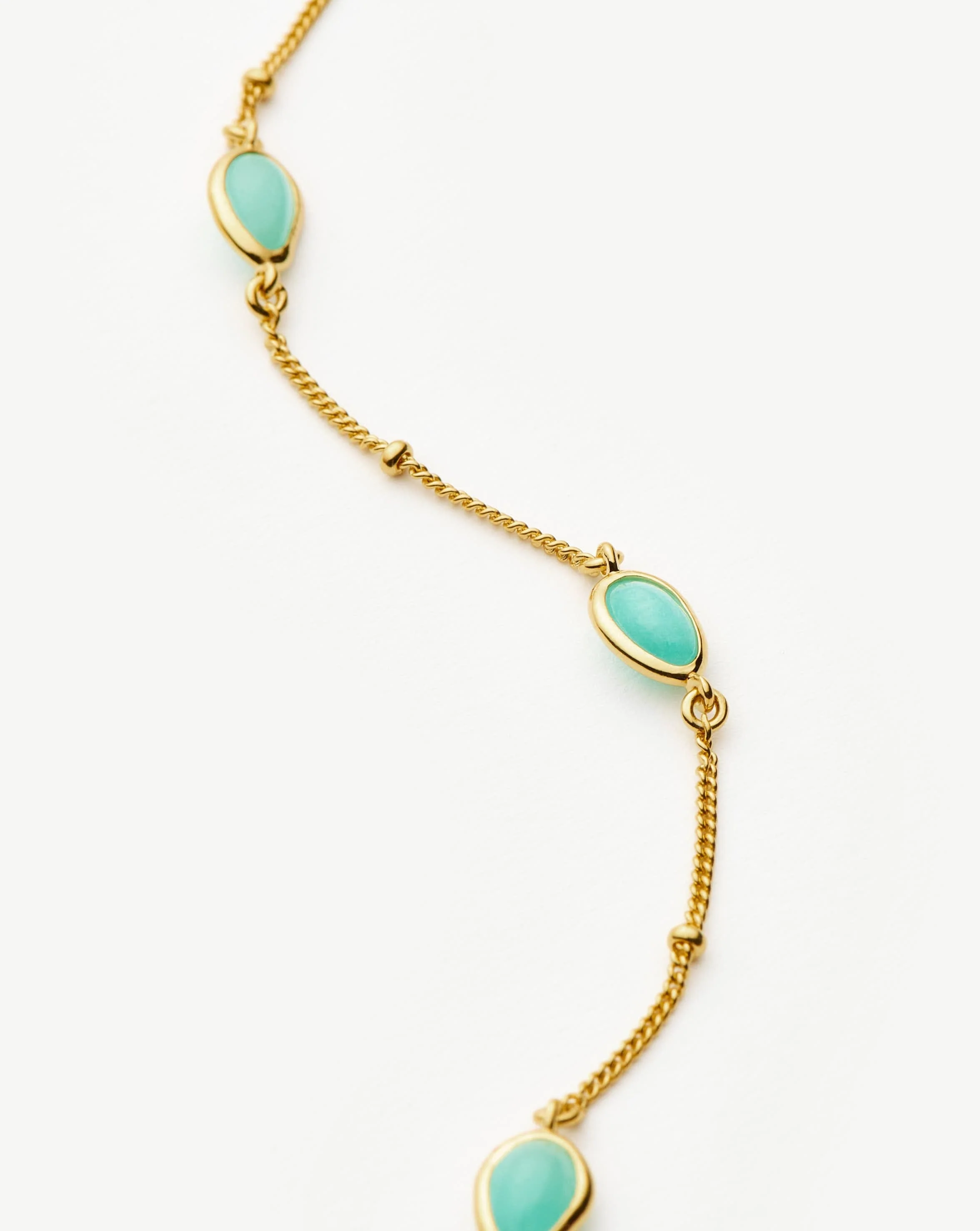 Magma Gemstone Charm Choker | 18k Gold Vermeil/Amazonite - Image 4