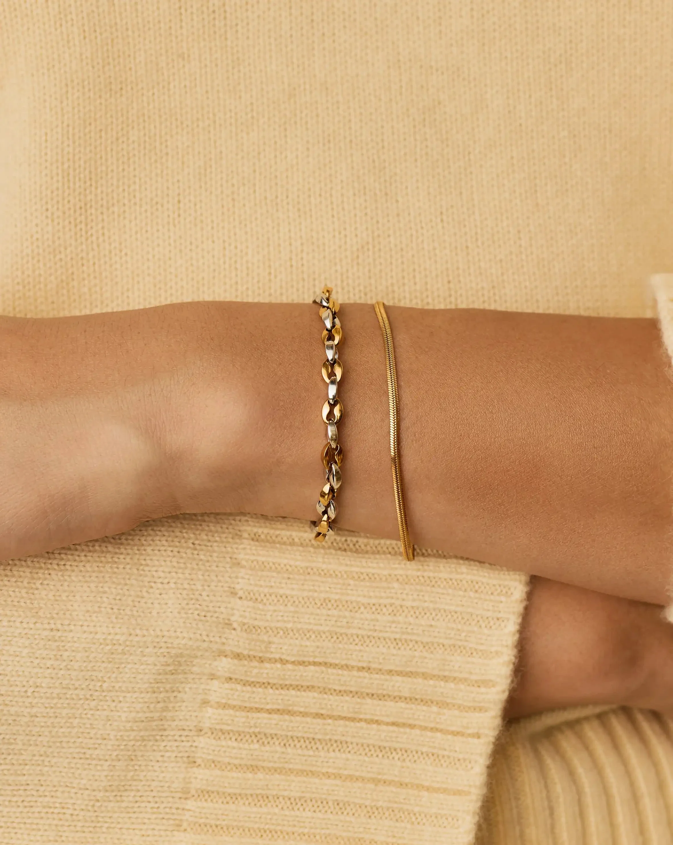 Mariner Chain Bracelet | 18k Gold Plated/Platinum Plated - Image 2