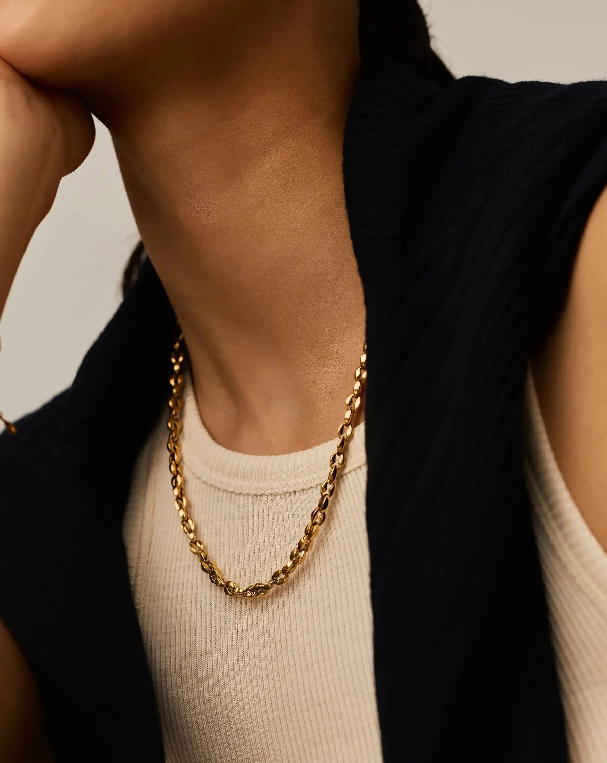 Mariner Medium Chain Necklace | 18k Gold Plated - Image 3