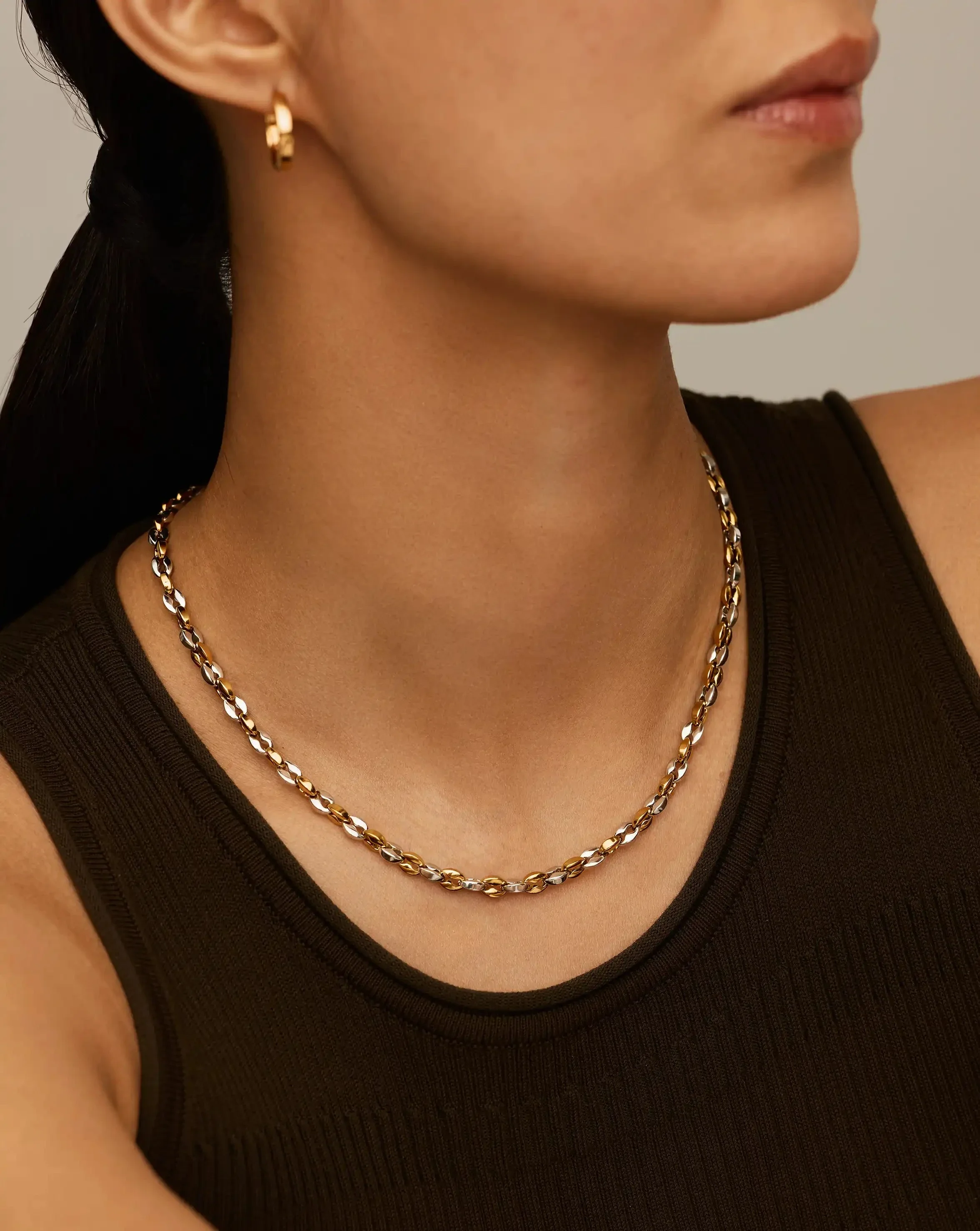 Mariner Short Chain Necklace | 18k Gold Plated/Platinum Plated - Image 3
