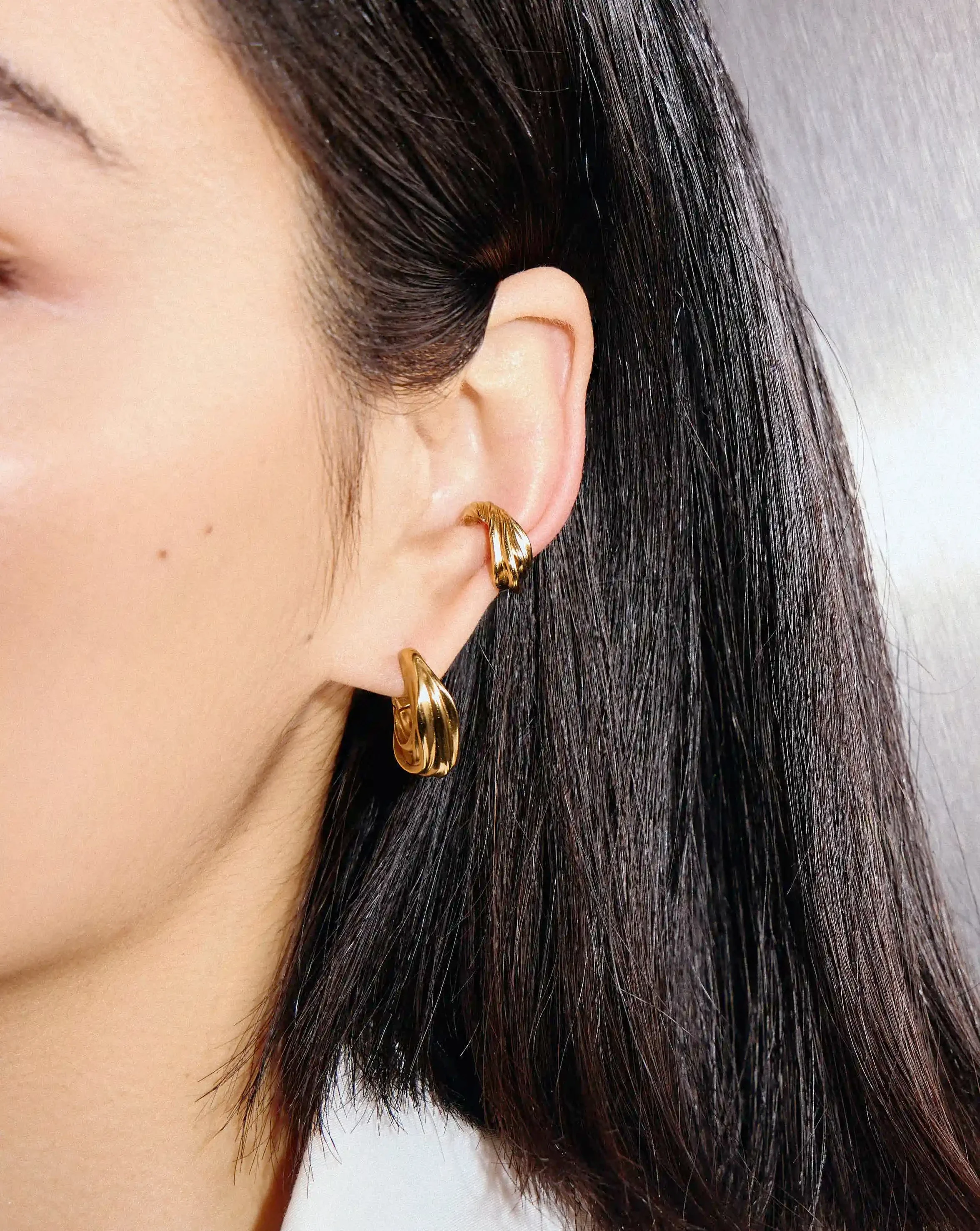 MARKGONG Draped Ear Cuff | 18k Gold Plated - Image 2
