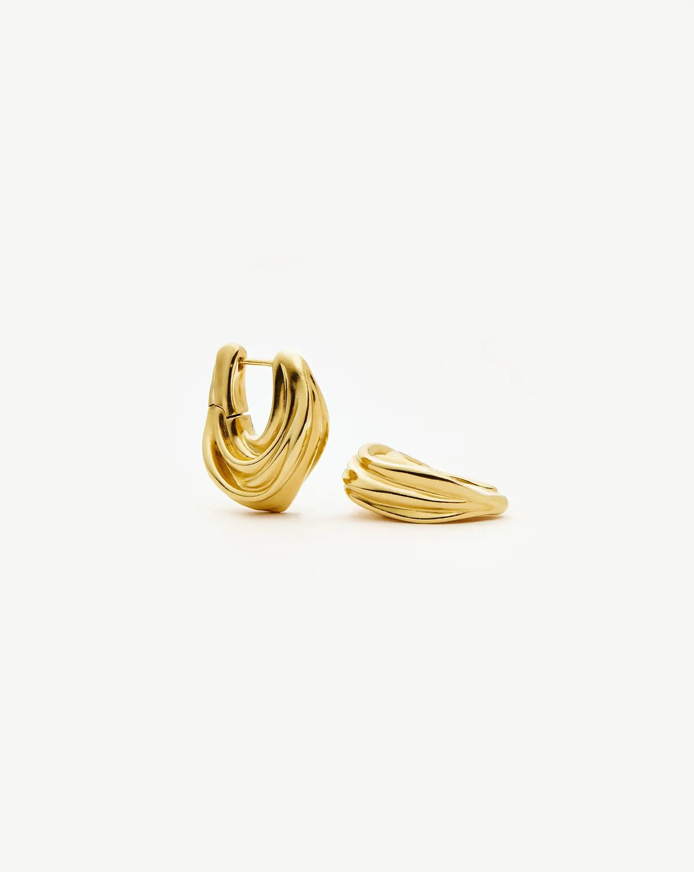 MARKGONG Draped Hoop Earrings | 18k Gold Plated